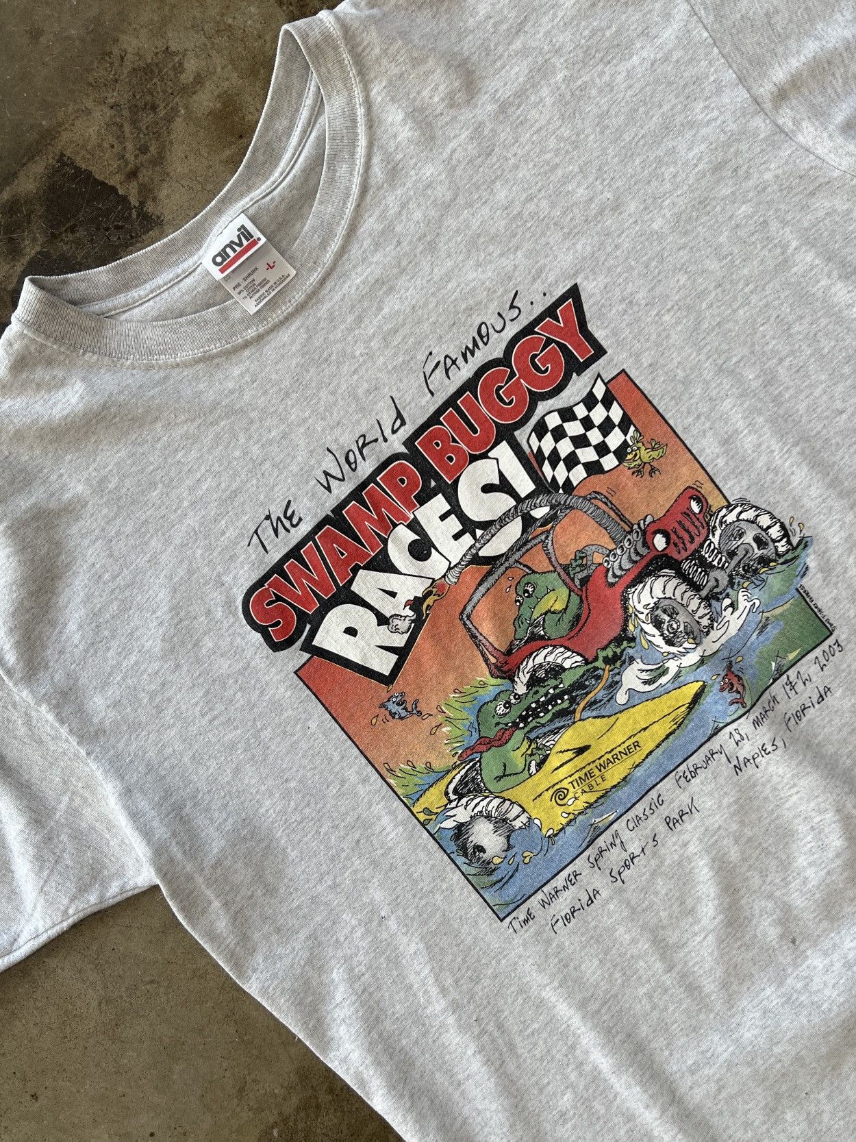 NASCAR × Vintage Vintage 2003 Swamp Buggy Races Racing Tee Large Size US L / EU 52-54 / 3 - 1 Thumbnail