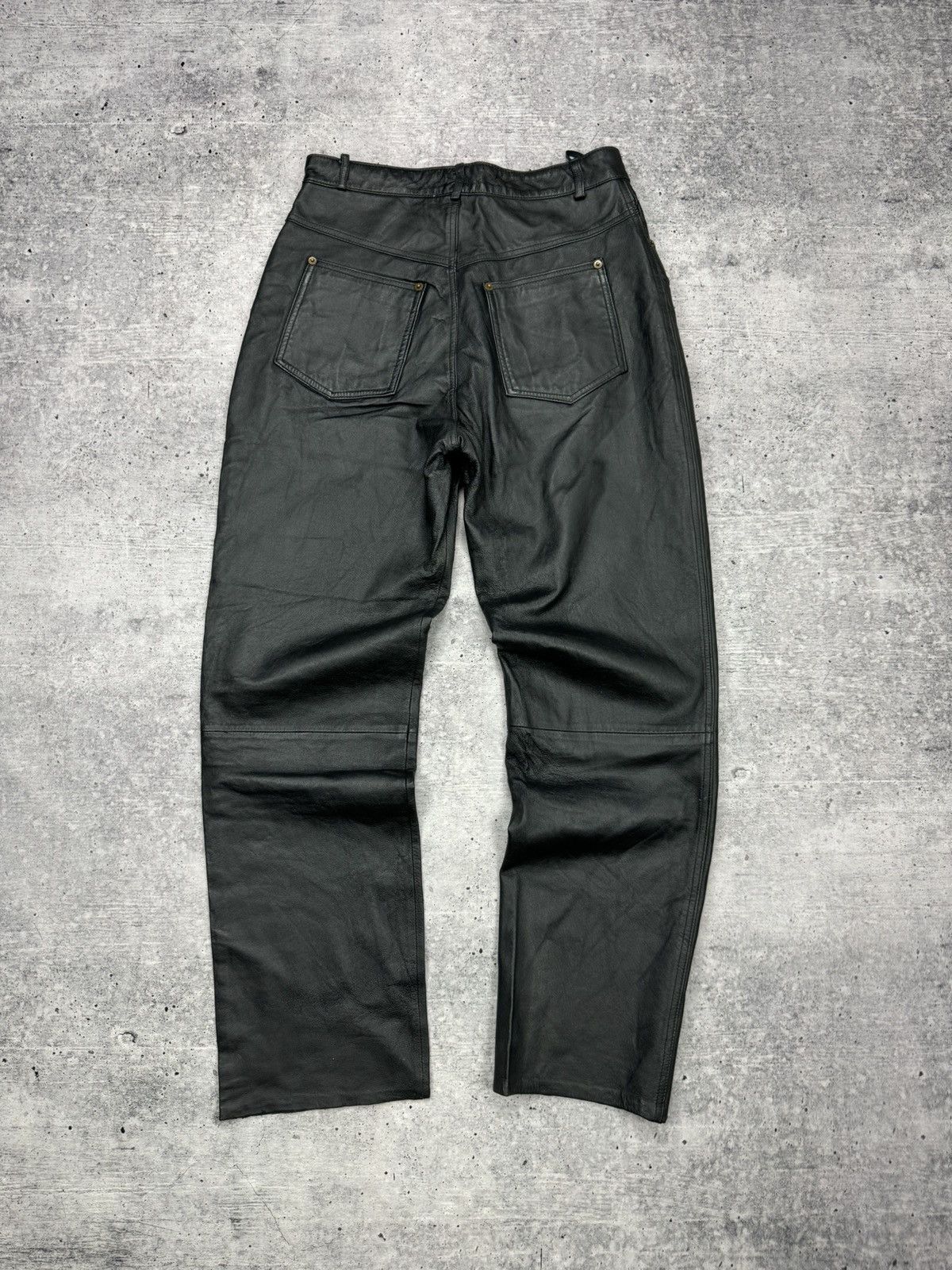 Genuine Leather × Vintage Vintage 90’s Y2K Style Casual Cowboy Genuine Leather Pants Size US 30 / EU 46 - 15 Thumbnail