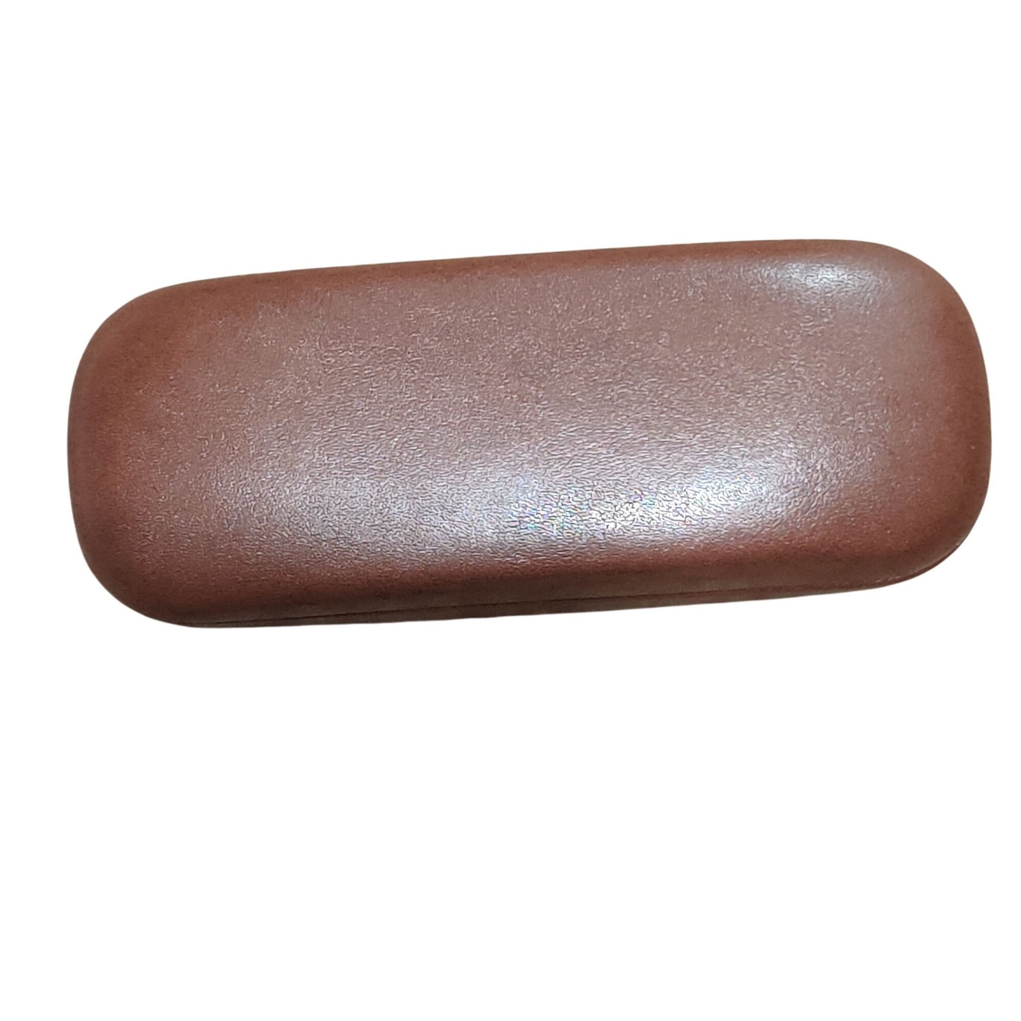 Other Brown Eyeglass Case Structured Clamshell Hard Shell Glasses Size ONE SIZE - 1 Thumbnail