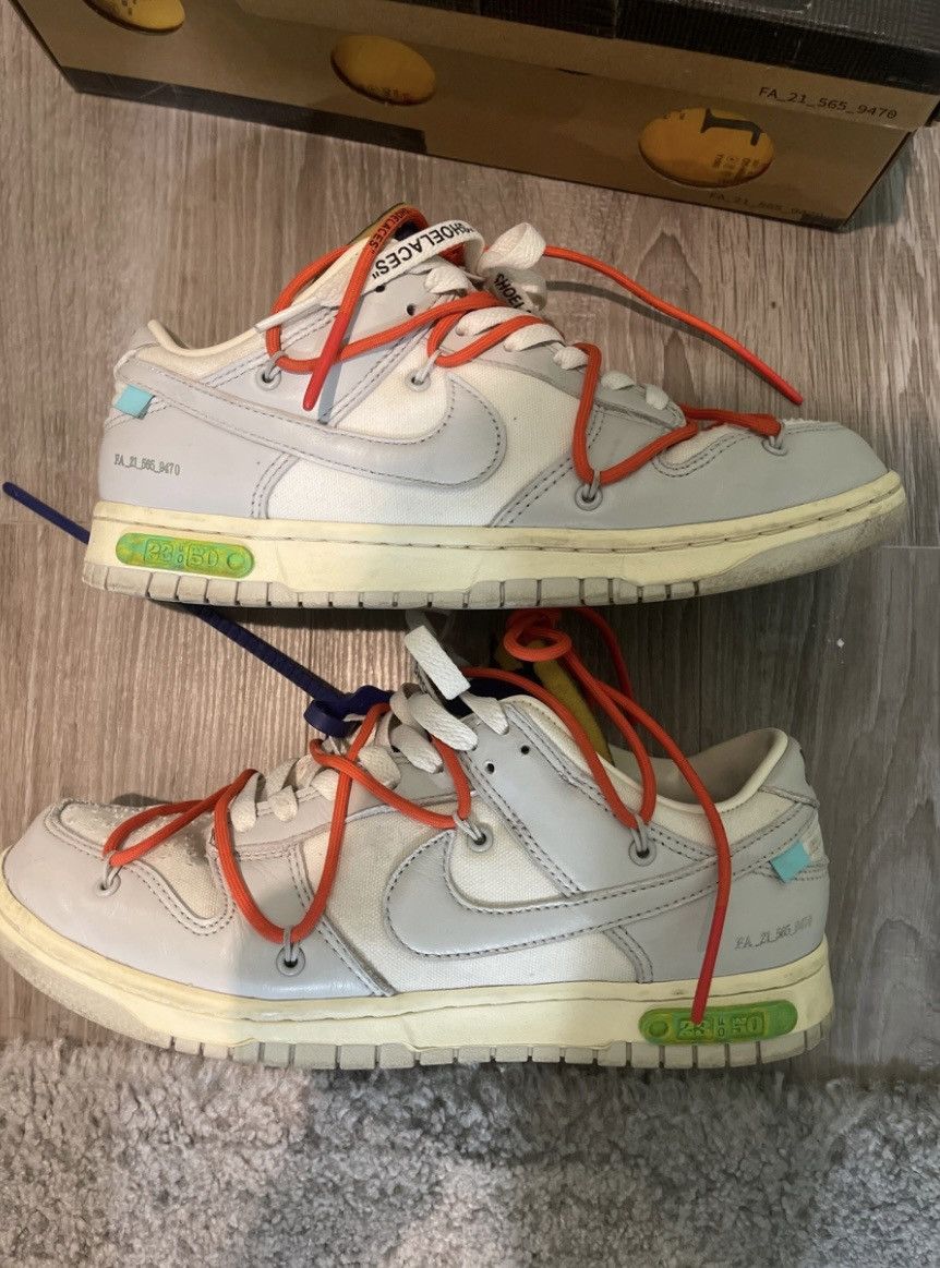 Off-White Nike Off White Dunks “Lot 23” Size US 9.5 / EU 42-43 - 1 Thumbnail