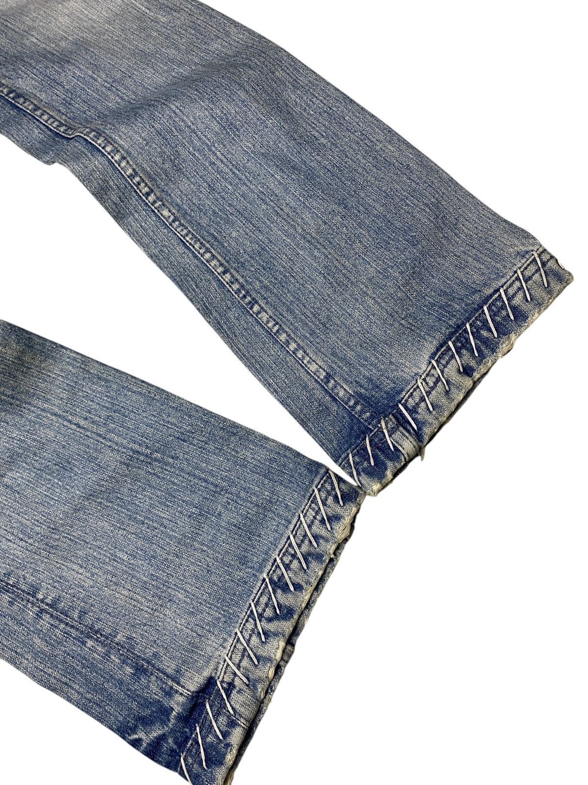 If Six Was Nine × Japanese Brand × Tornado Mart 2000's ' No Id ' Japanese Flared Boro Jeans Size US 29 - 13 Thumbnail