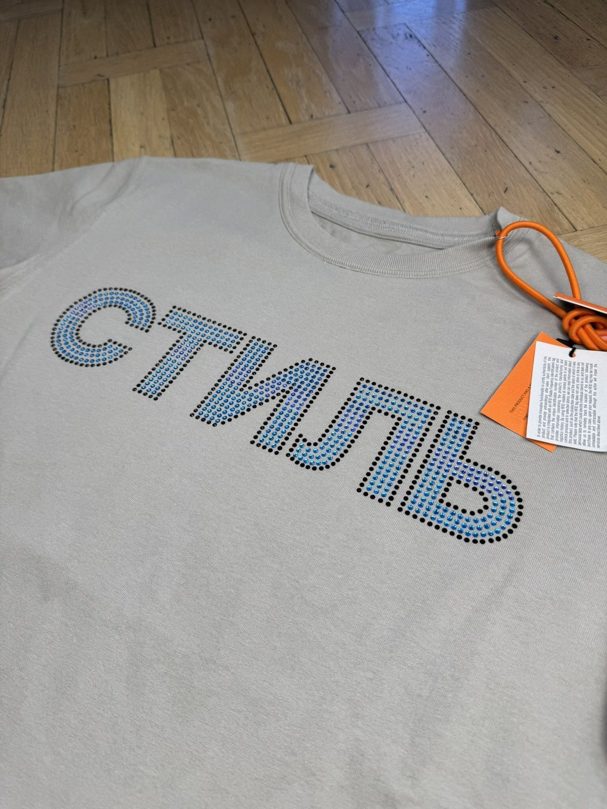Heron Preston HERON PRESTON “СТИЛЬ” DIAMONDS / CRYSTALS GREY TEE Size US S / EU 44-46 / 1 - 4 Thumbnail