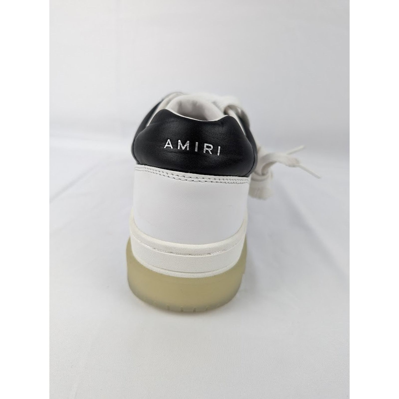 Amiri o1rshd1 Stadium Low Top Sneakers in White/Black Size US 12 / EU 45 - 8 Thumbnail