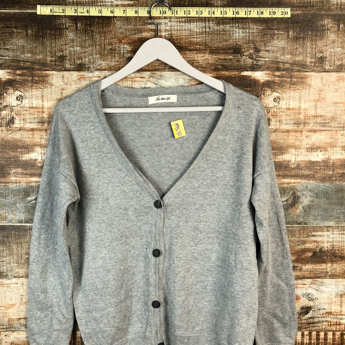 Japanese Brand In The Life Grey Cardigan Knitwear #A1580 Size M / US 6-8 / IT 42-44 - 5 Thumbnail