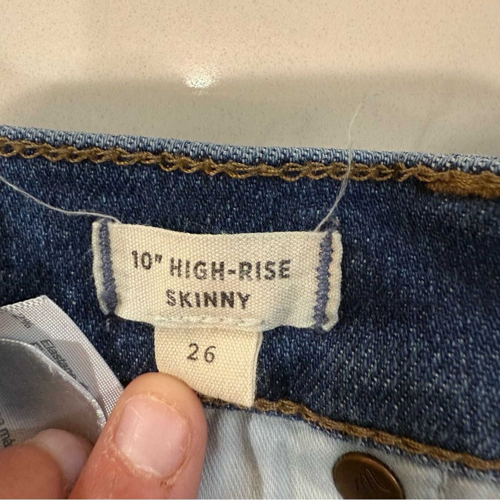 Madewell Madewell 10” High Rise Skinny Denim Jeans Women’s 26 Blue Size 26" / US 2 / IT 38 - 8 Thumbnail