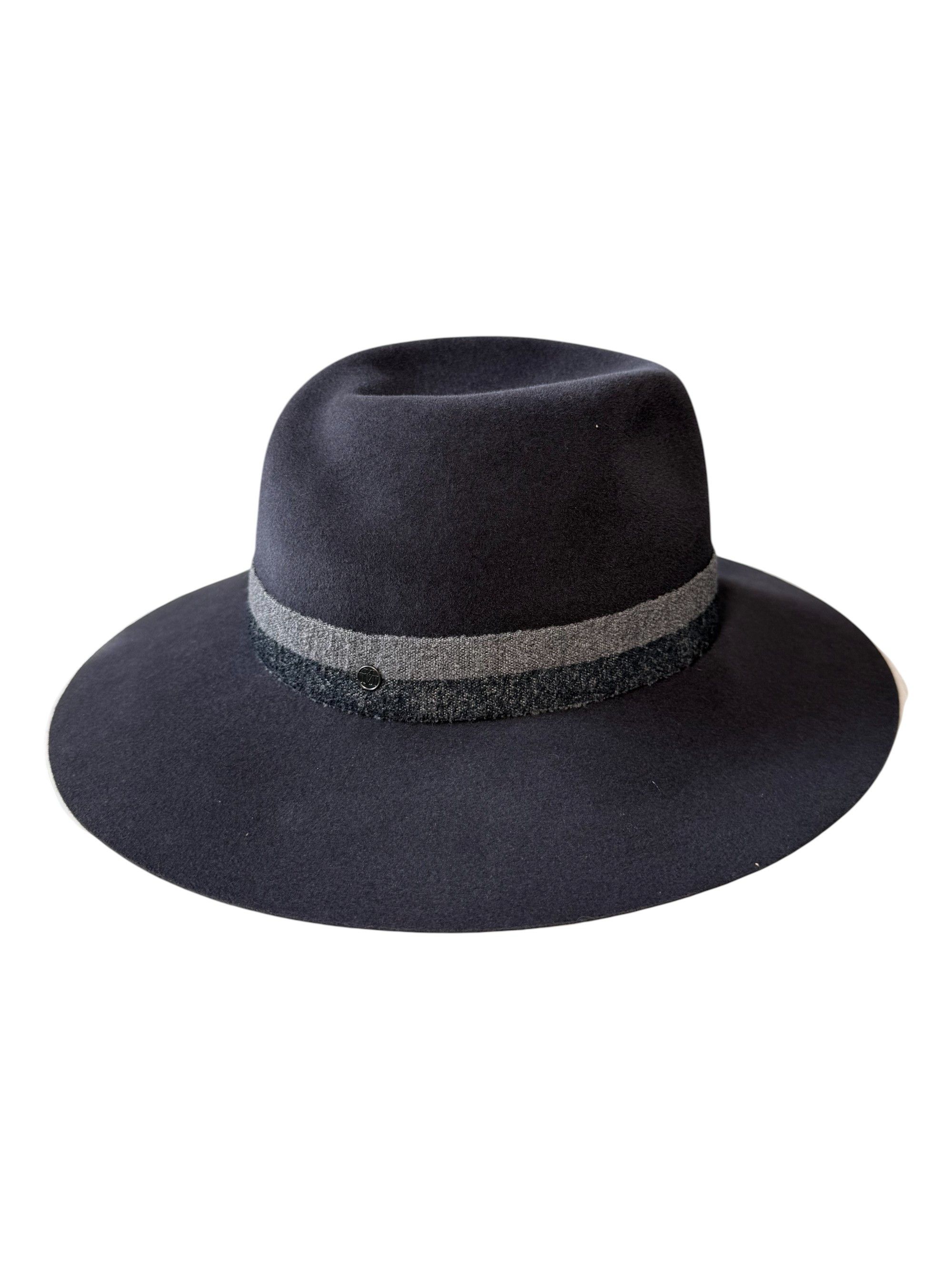 Maison Michel Maison Michel Paris Grey Navy Virginie Wool-Felt Hat Size S Size ONE SIZE - 6 Thumbnail