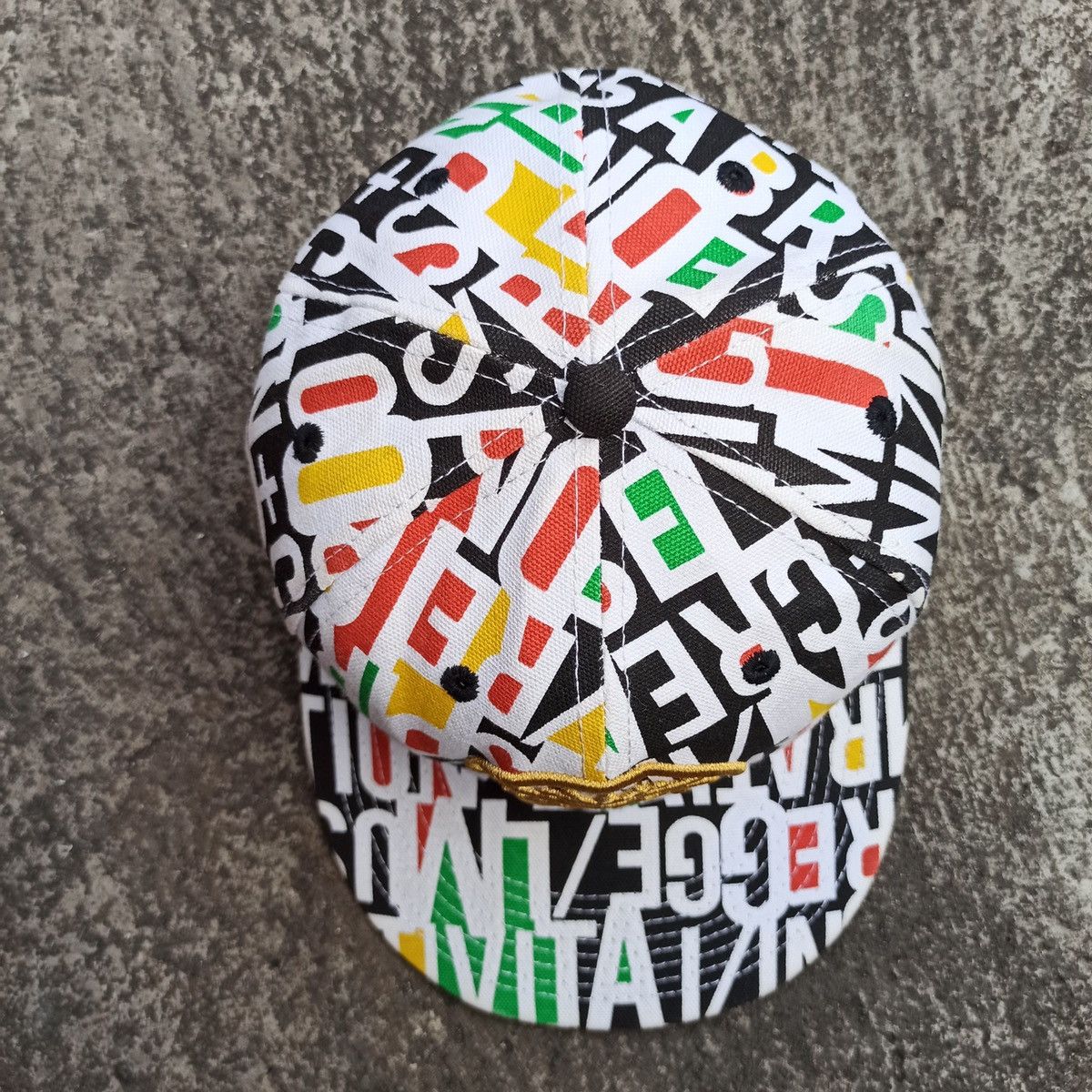 Bob Marley SICK fitted reggae full print with gold lion embroidery cap Size 34 - 11 Thumbnail