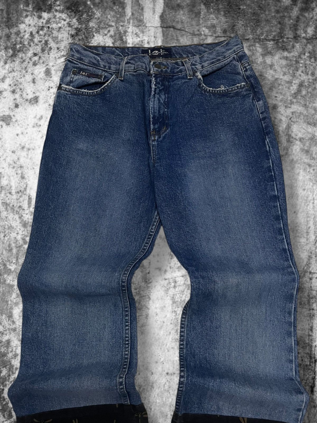 Japanese Brand Vintage Designer Life Energey Inteligence Flared Art Jean Size US 30 / EU 46 - 5 Thumbnail