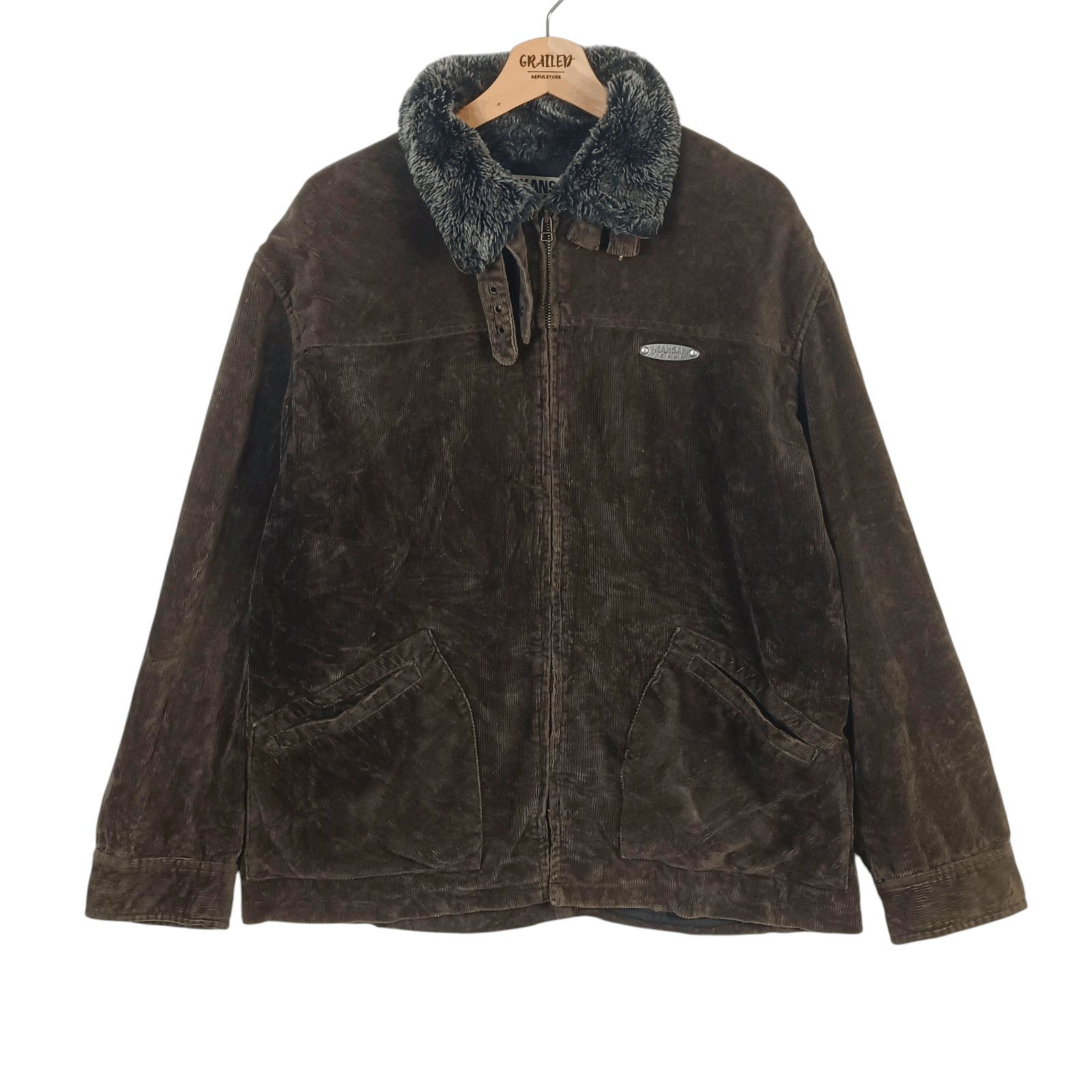 Kansai Yamamoto Kansai Jeans by Kansai Yamamoto Fur Faux Coduroy Jacket Size US L / EU 52-54 / 3 - 1 Thumbnail