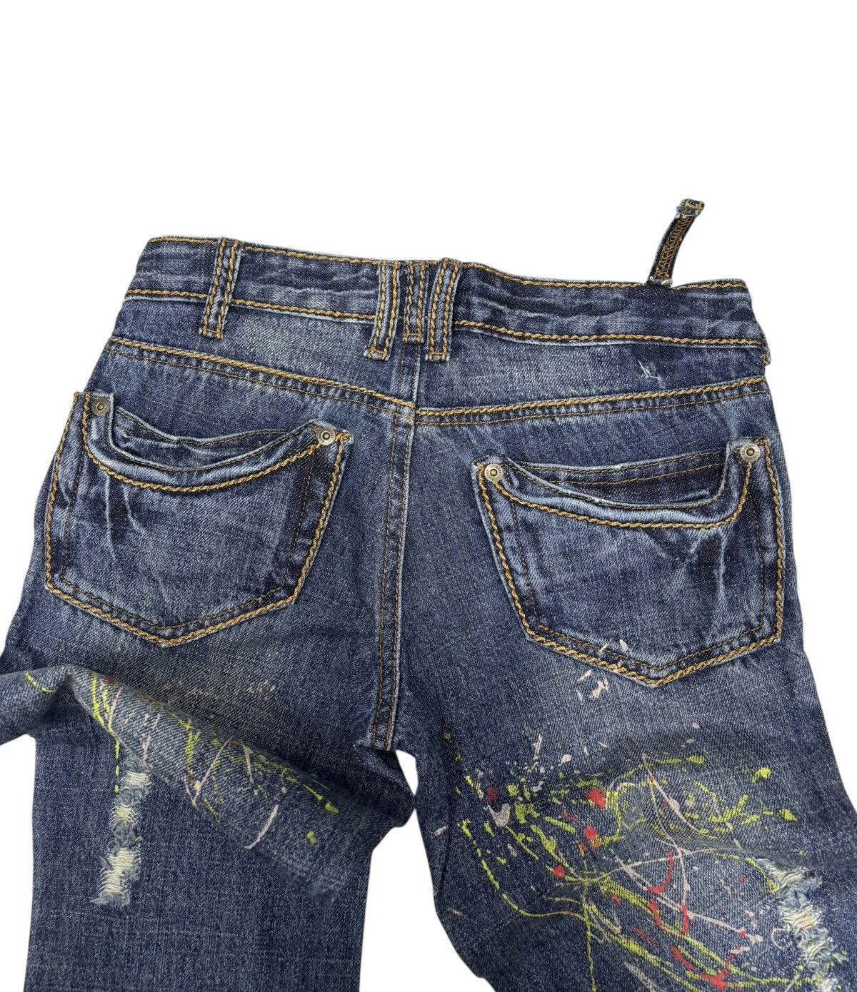 Le Grande Bleu (L.G.B.) Vintage Flared Jeans Japanese Spiral Girl Painter Bootcut Size 26" / US 2 / IT 38 - 9 Thumbnail