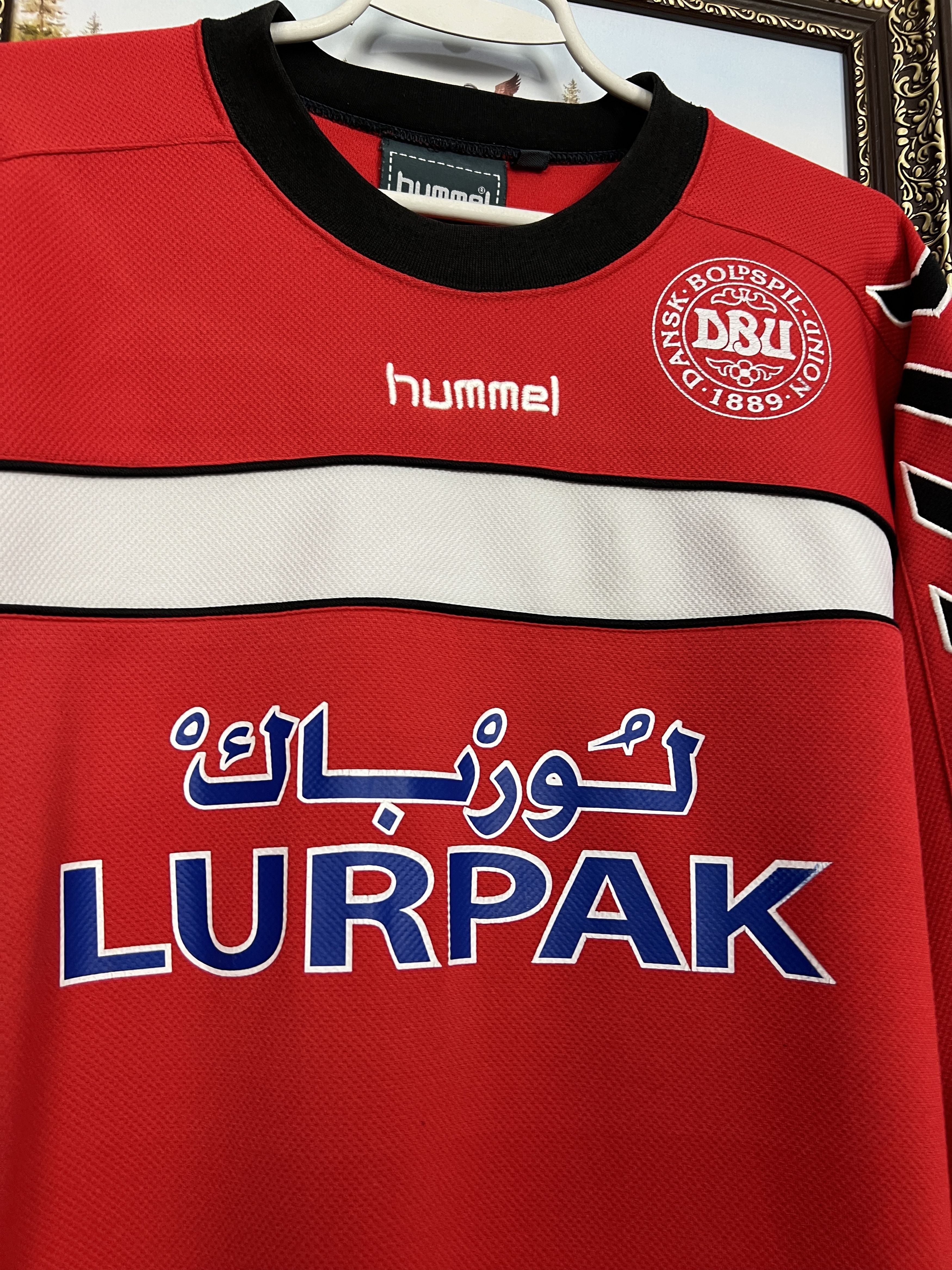 Hummel Denmark Football Sweatshirt Soccer Crewneck Player Issue Size US XL / EU 56 / 4 - 3 Thumbnail