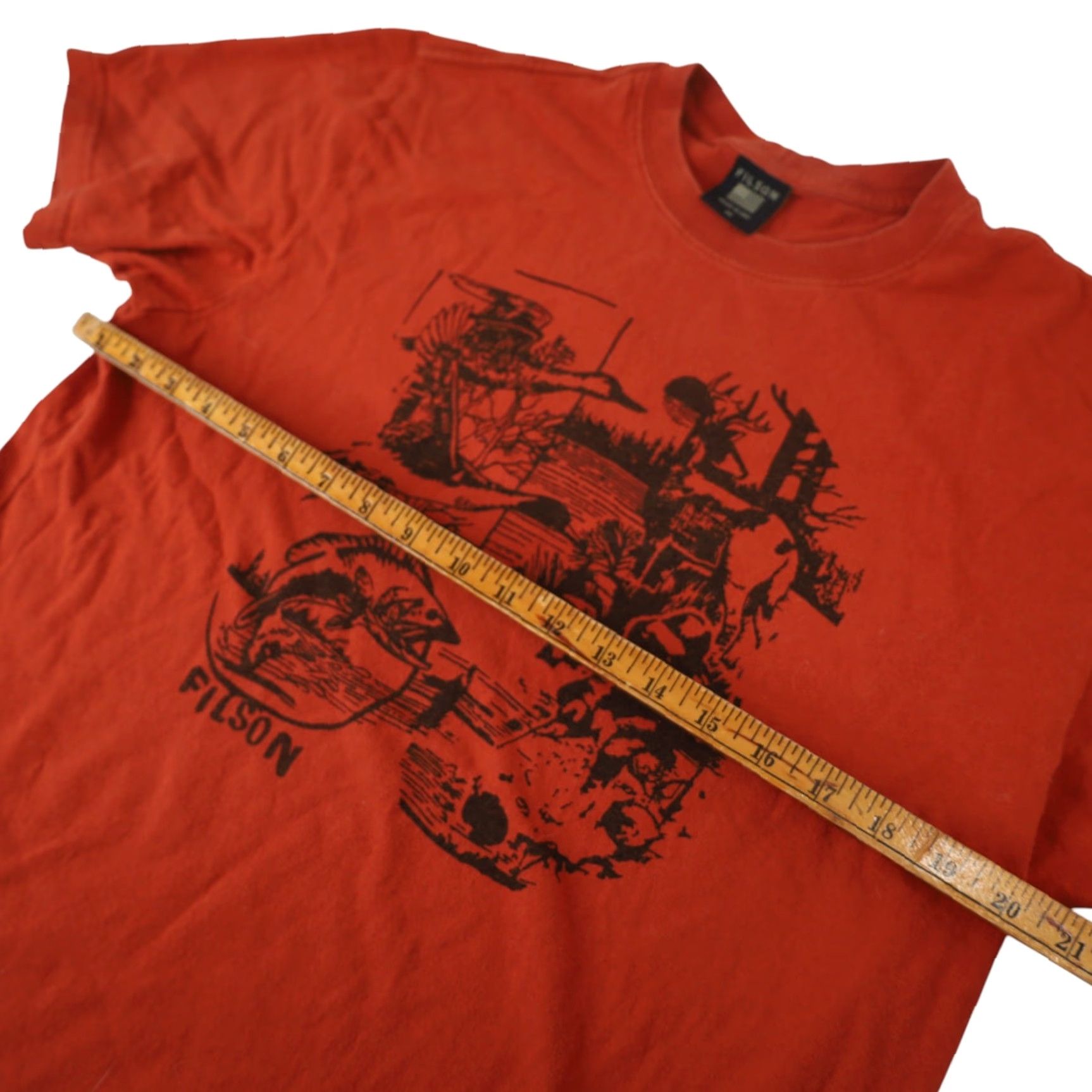 Filson VINTAGE Filson Outdoors Woodsman Graphic Shirt Mens Red Medium 9/10 Size US M / EU 48-50 / 2 - 6 Thumbnail