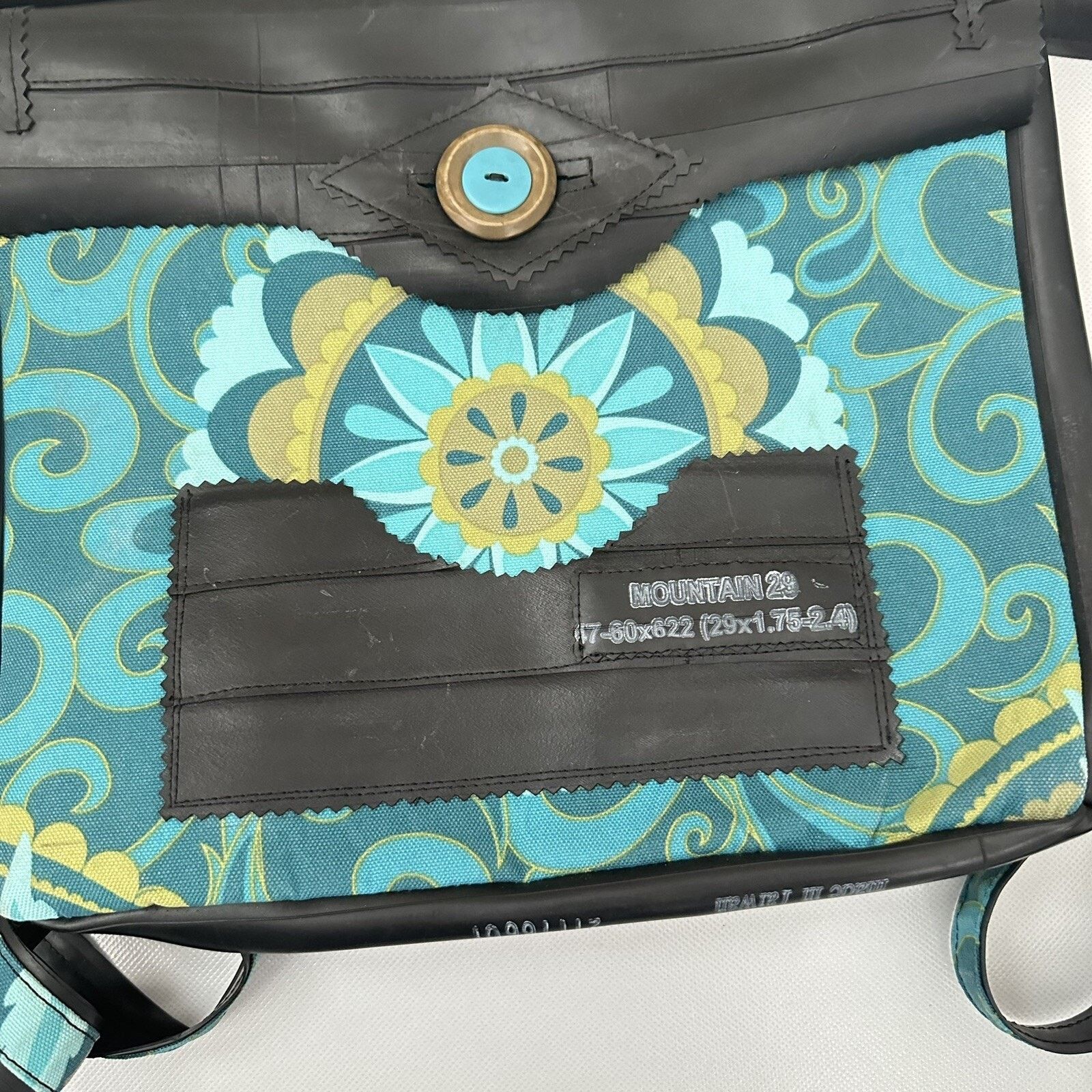 Other Backpack Upcycled Messenger Bag Rubber Mandala Riveted Boho Size ONE SIZE - 3 Thumbnail