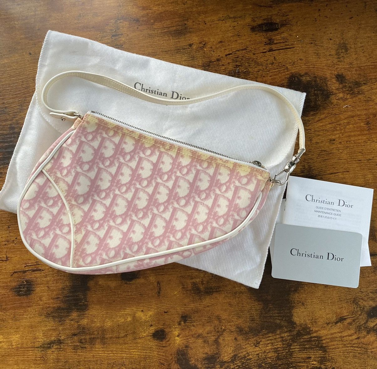 Dior pink shops saddle