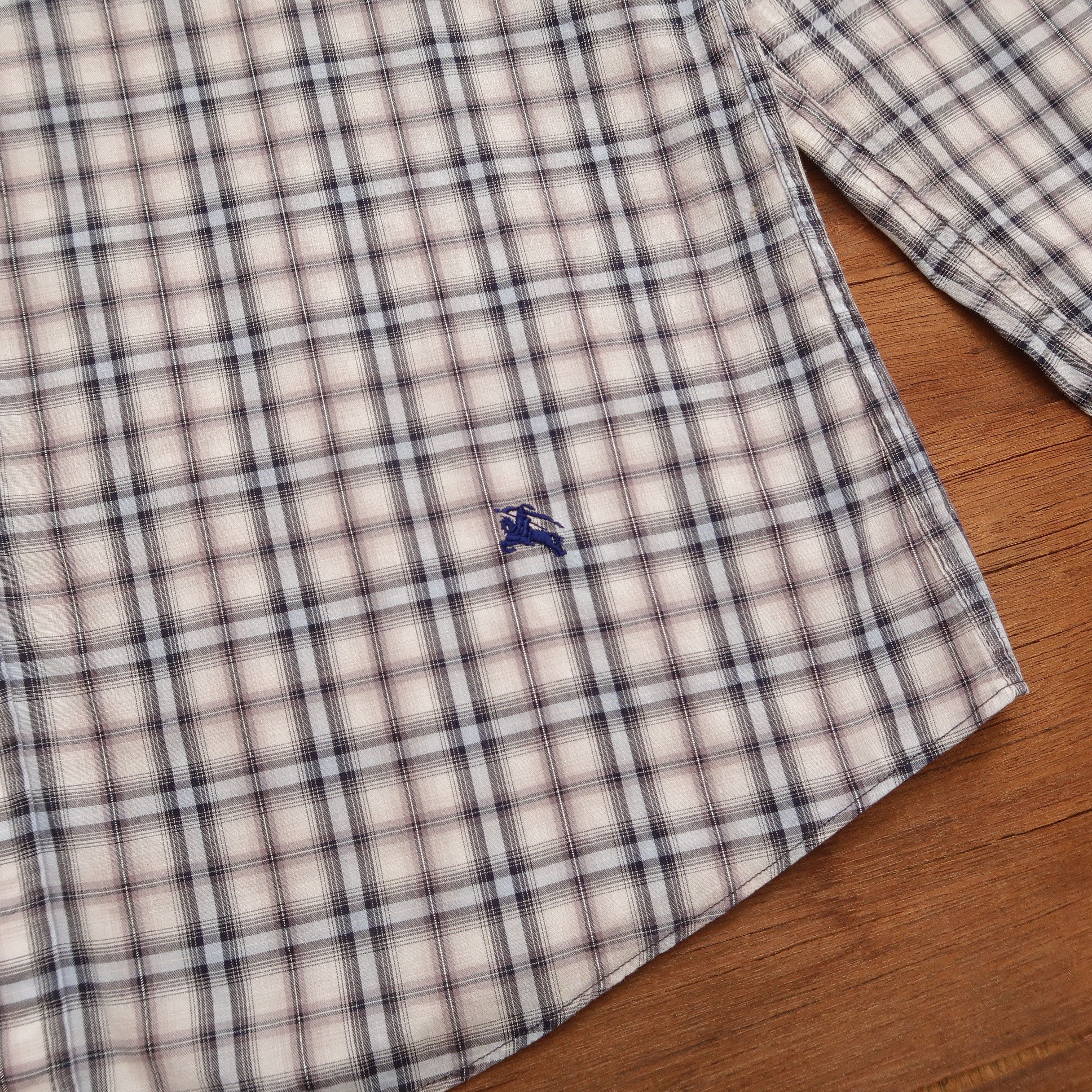 Burberry Vintage Burberry Black Label Luxury Plaid Western Shirt Size US S / EU 44-46 / 1 - 8 Thumbnail