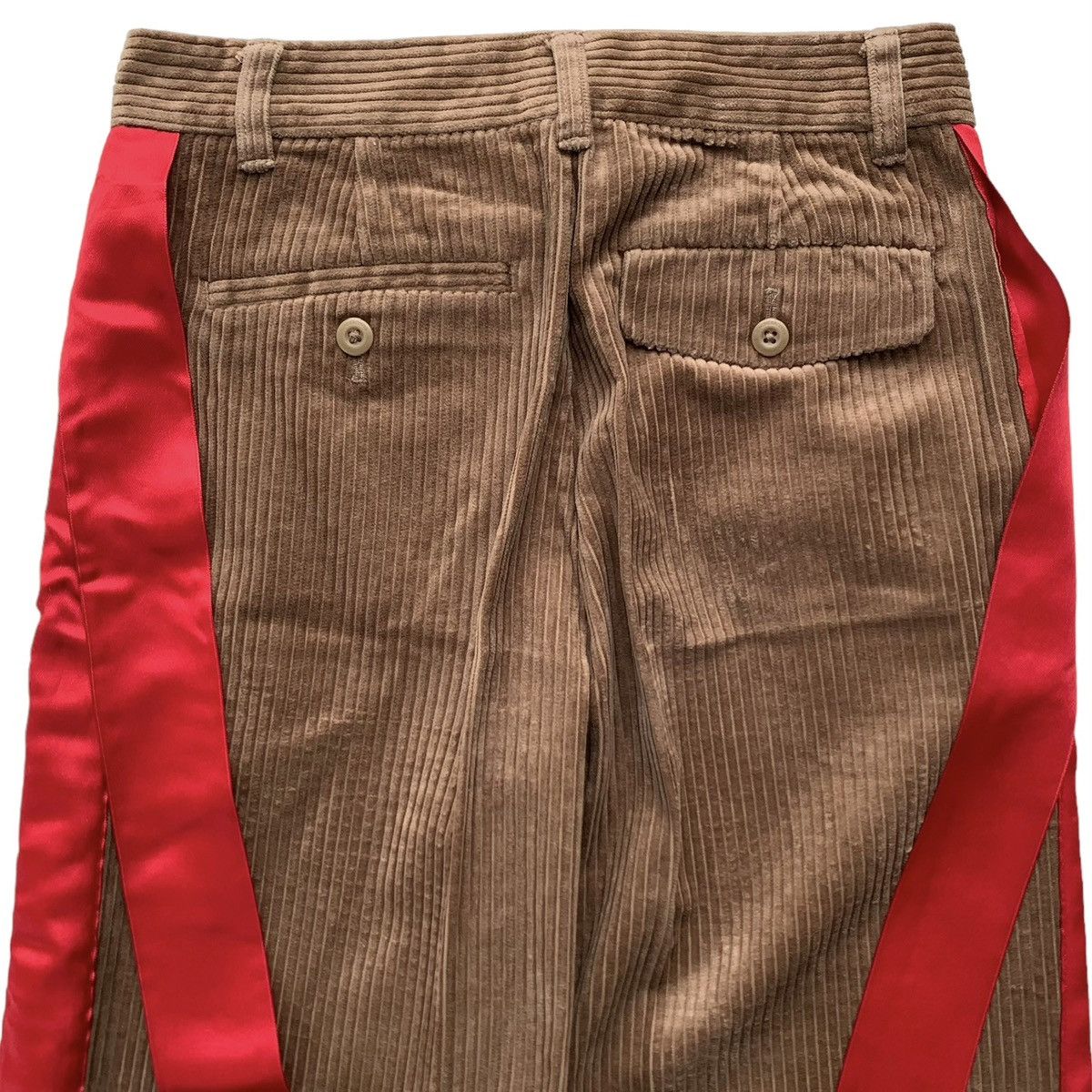 Designer × Japanese Brand × Undercover GU Undercover Women's Ribbon Bow Corduroy Wide Trousers Size 27" / US 4 / IT 40 - 6 Thumbnail