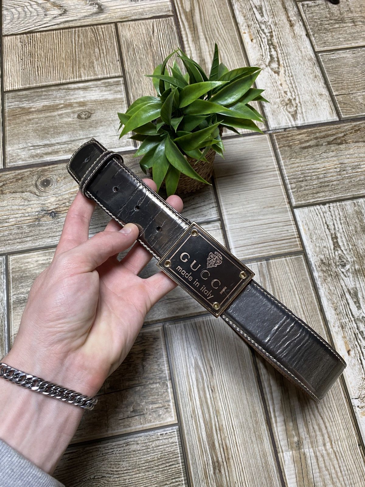Gucci Gucci belt leather vintage 2000x Size ONE SIZE - 13 Thumbnail