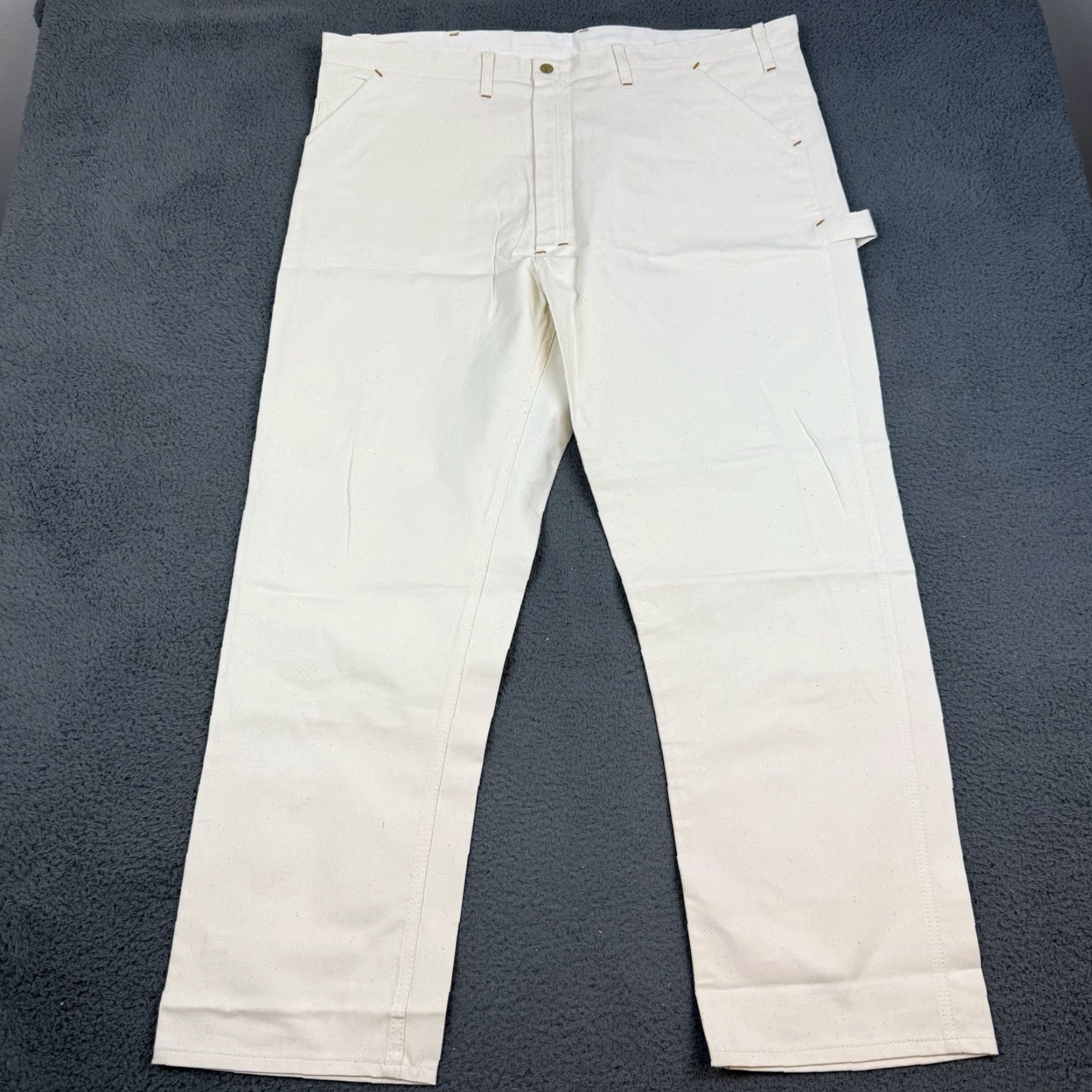 Vintage VINTAGE Carters Cargo Pants Mens 44x30 Beige Watch The Wear Deadstock Carpenter Work Pants Men's 44x30 Beige Carters Cargo Pants Mens Size US 44 / EU 60 - 2 Thumbnail