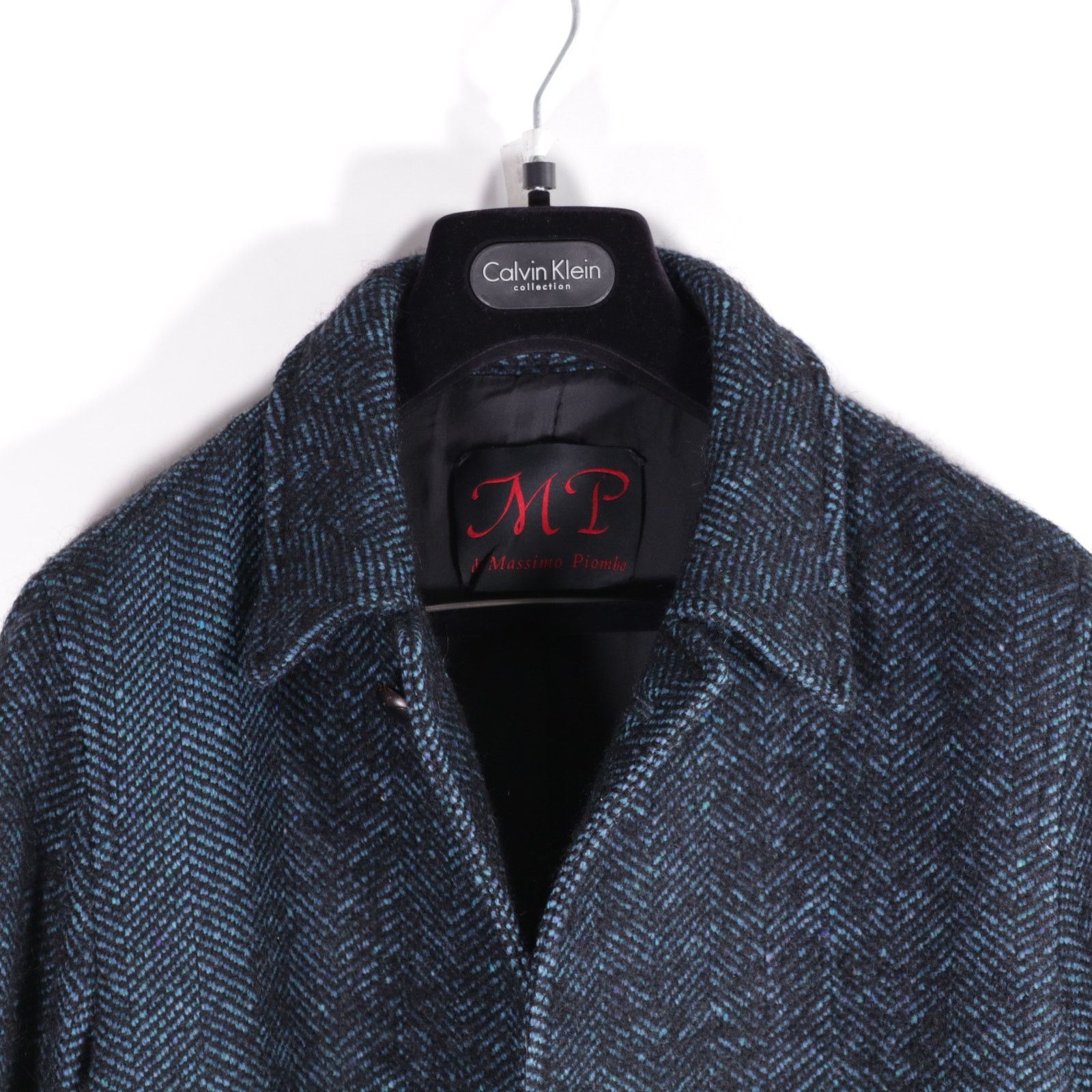 MP Massimo Piombo MP Massimo Piombo Herringbone Wool Coat Jacket 46 Small Size US S / EU 44-46 / 1 - 2 Thumbnail