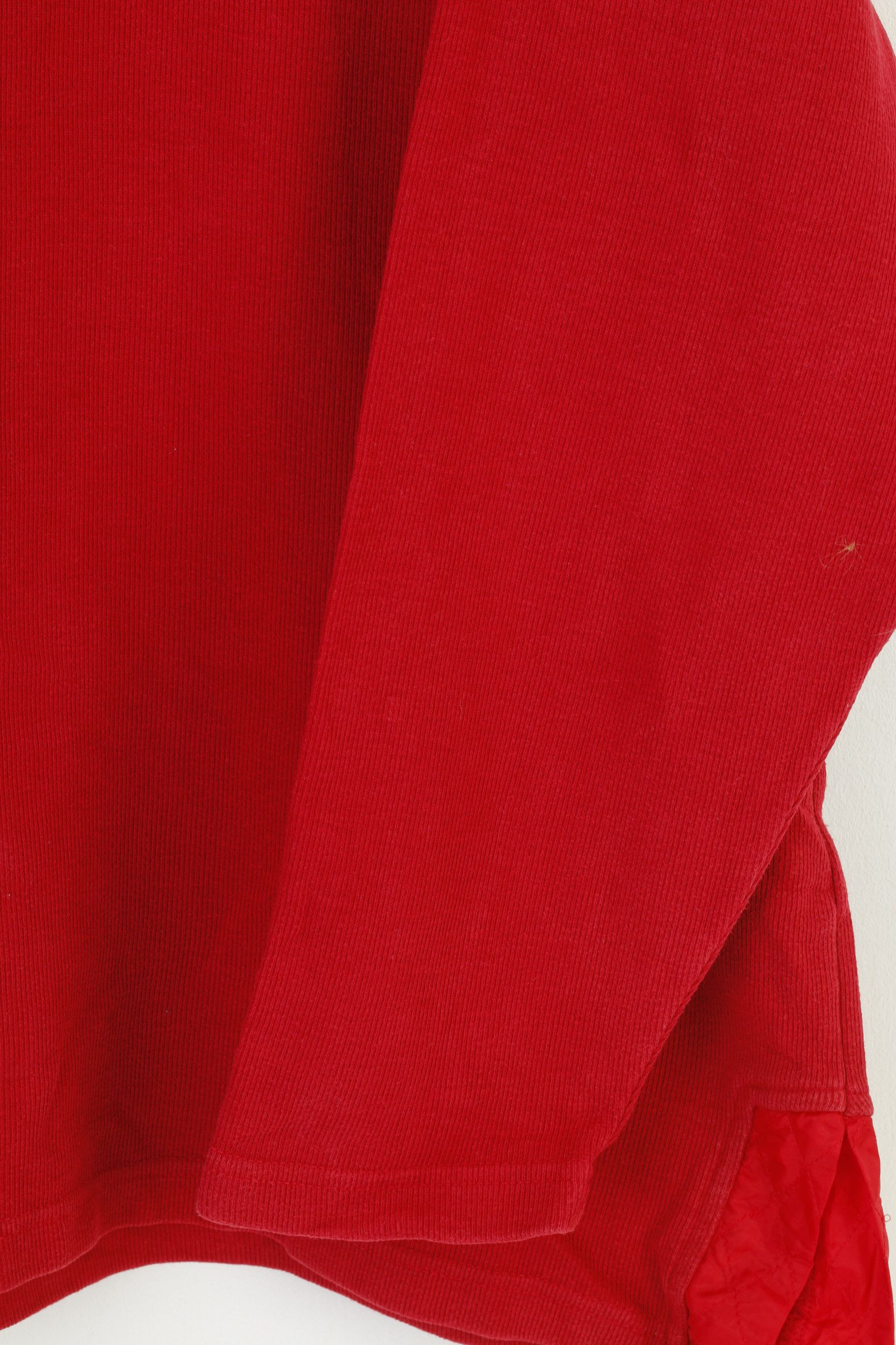Vintage Colour Ville Men XL Jumper Red Cotton Sweater Zip Neck 10777 Size US XL / EU 56 / 4 - 3 Thumbnail