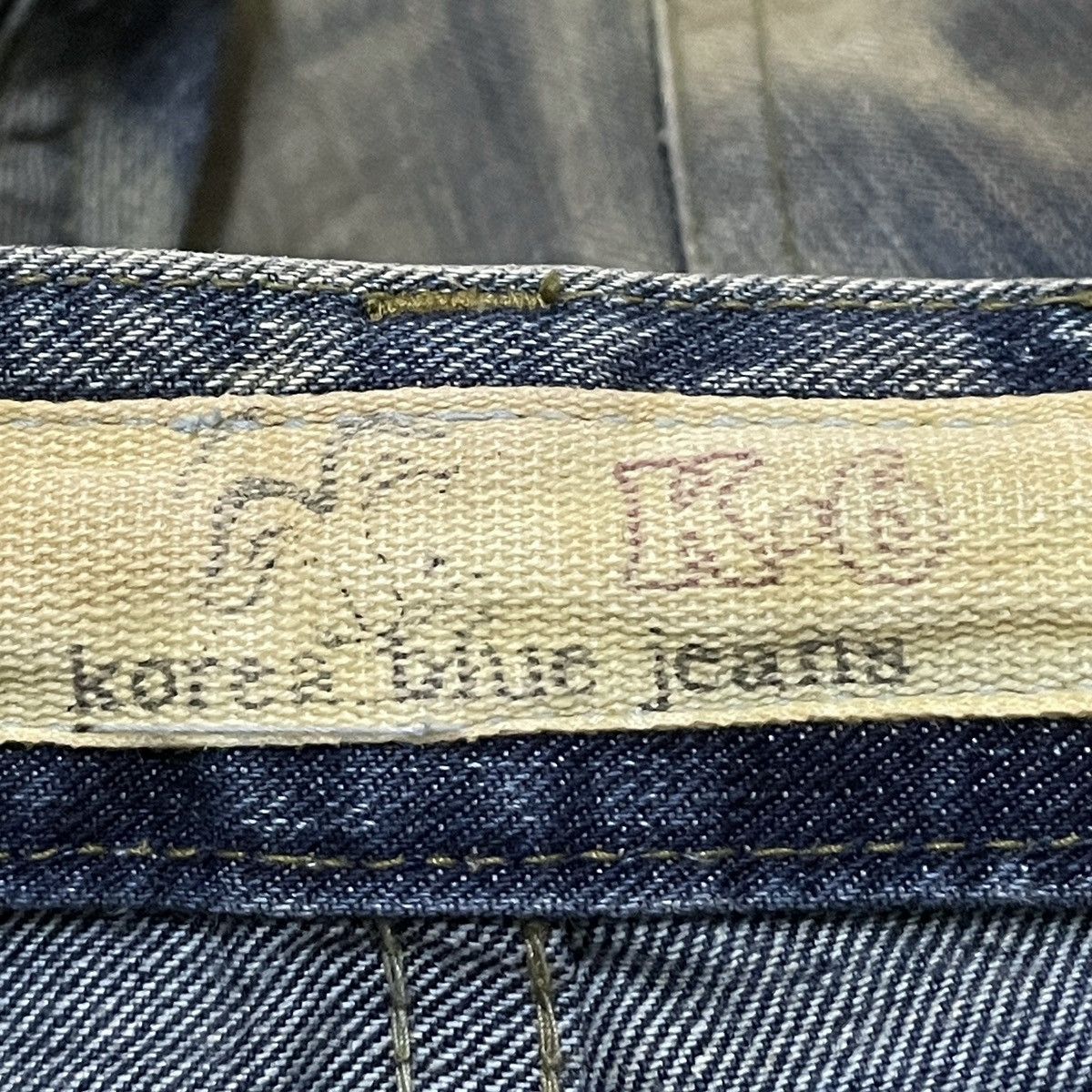 14th Addiction × Le Grande Bleu (L.G.B.) Rare Design Vintage Brand Korea Blue Jeans 2000s Size US 31 - 10 Thumbnail