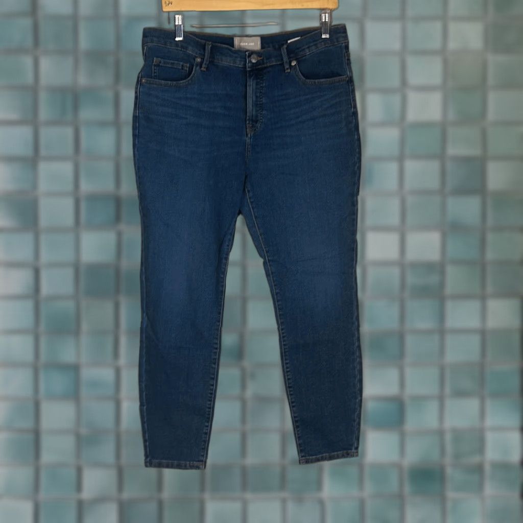 Everlane Everlane Jeans Women Medium Wash Cotton Size 33 Skinny Mid Rise Blue 33 Jeans Size 24" / US 00 / IT 34 - 1 Thumbnail