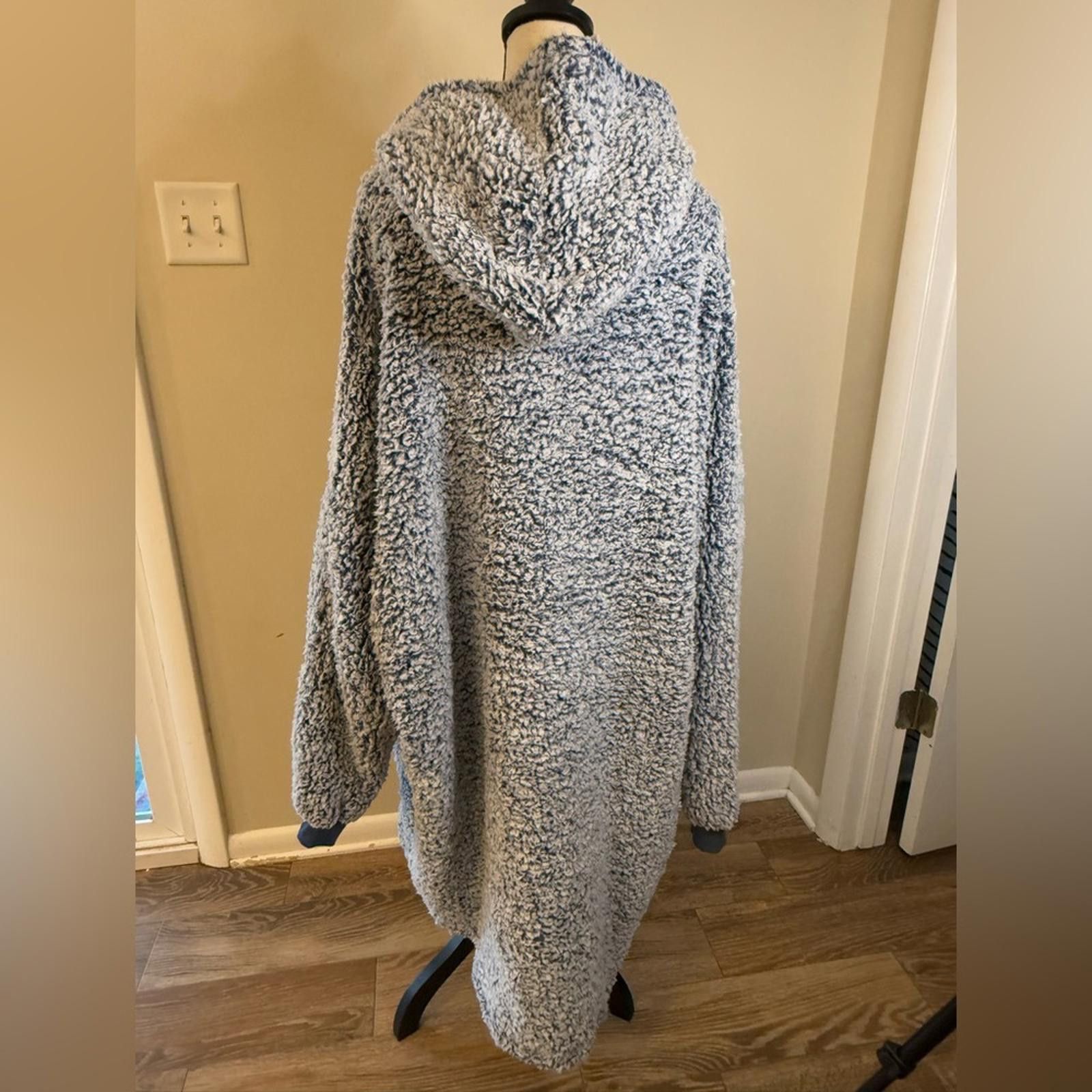 Other Farry Fazzy Oversized light blue hoodie faux fur fleece OS Size ONE SIZE - 3 Thumbnail