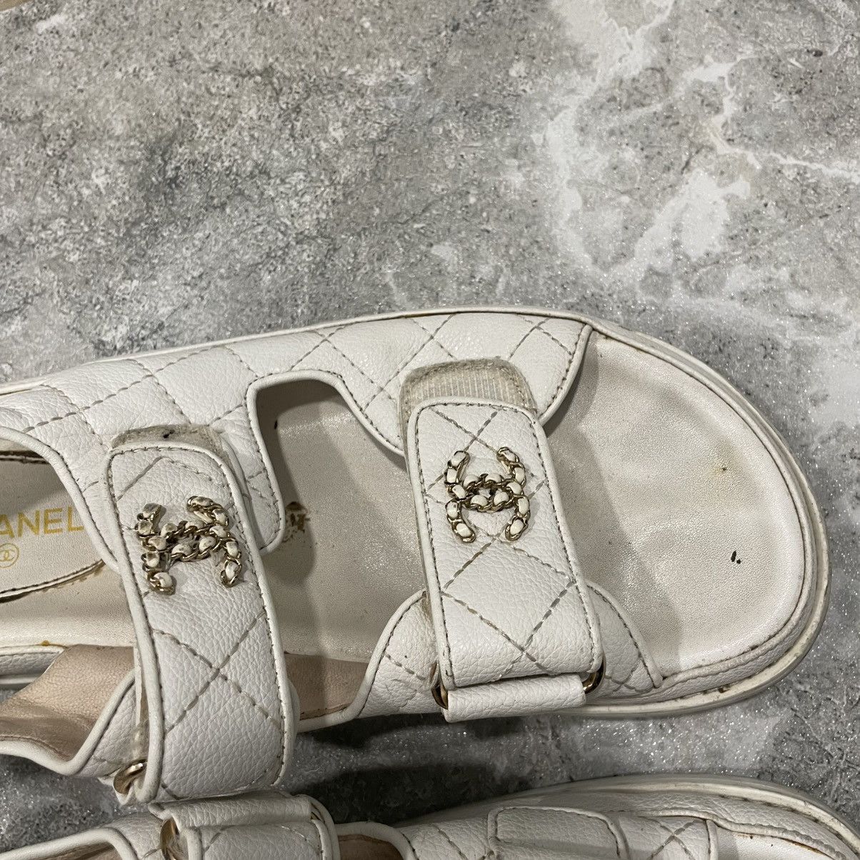 Vintage Chanel Dad Sandals slip on shoes old luxury flats mules Size US 10 / IT 40 - 4 Thumbnail