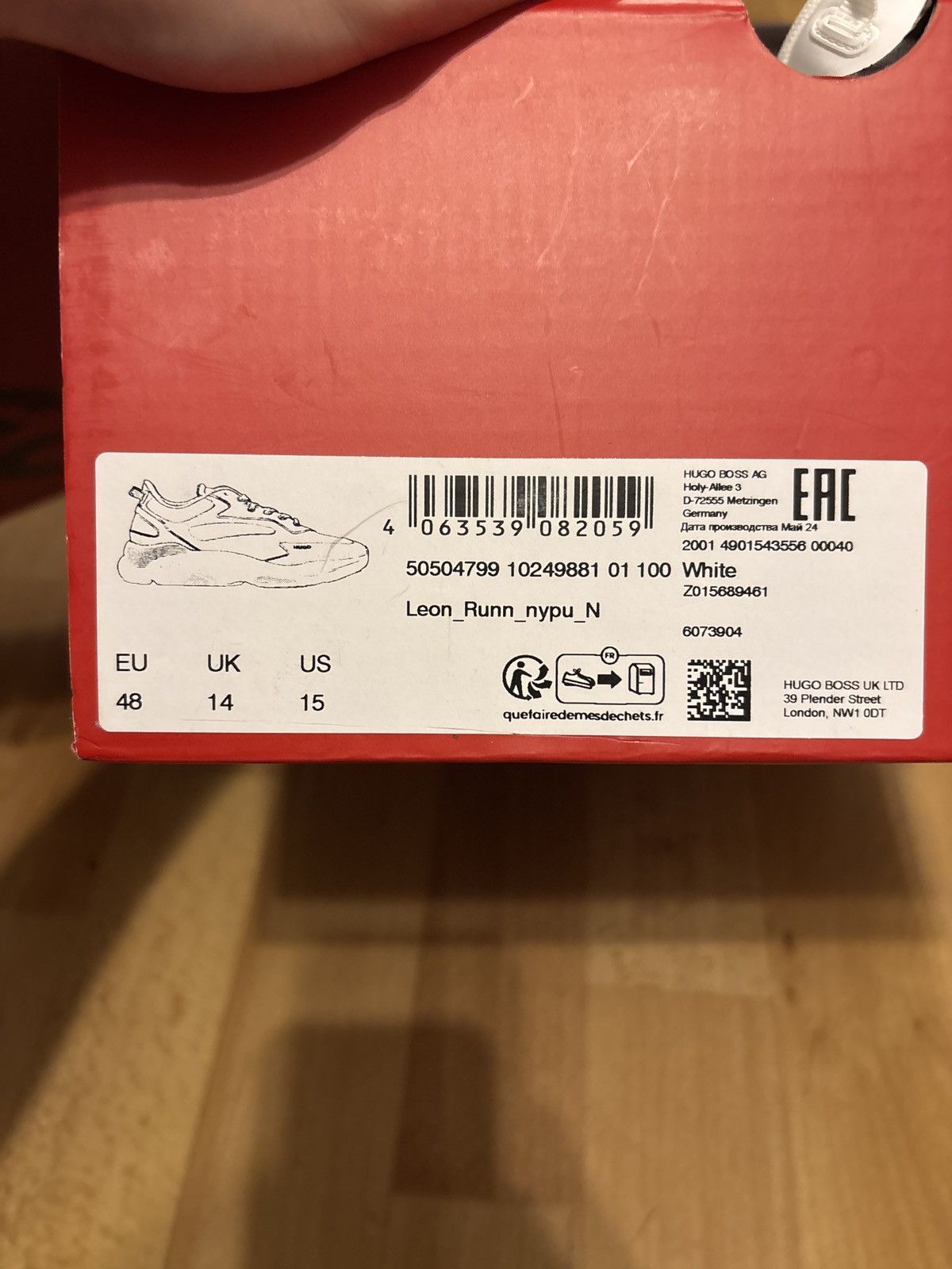 Hugo HUGO Sneakersy 50504799 Biały Size US 15 / EU 48 - 7 Thumbnail