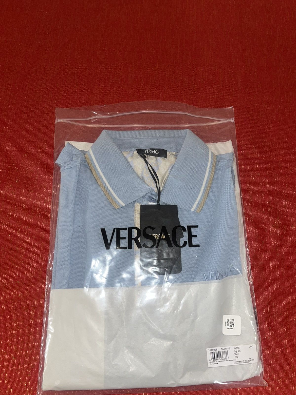 Versace Versace Blue Polo Shirt Sz XL Size US XL / EU 56 / 4 - 4 Thumbnail