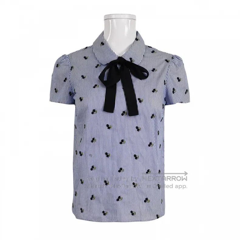 Valentino Valentino Cotton contrast patterned lapel top Size XS / US 0-2 / IT 36-38 - 1 Thumbnail