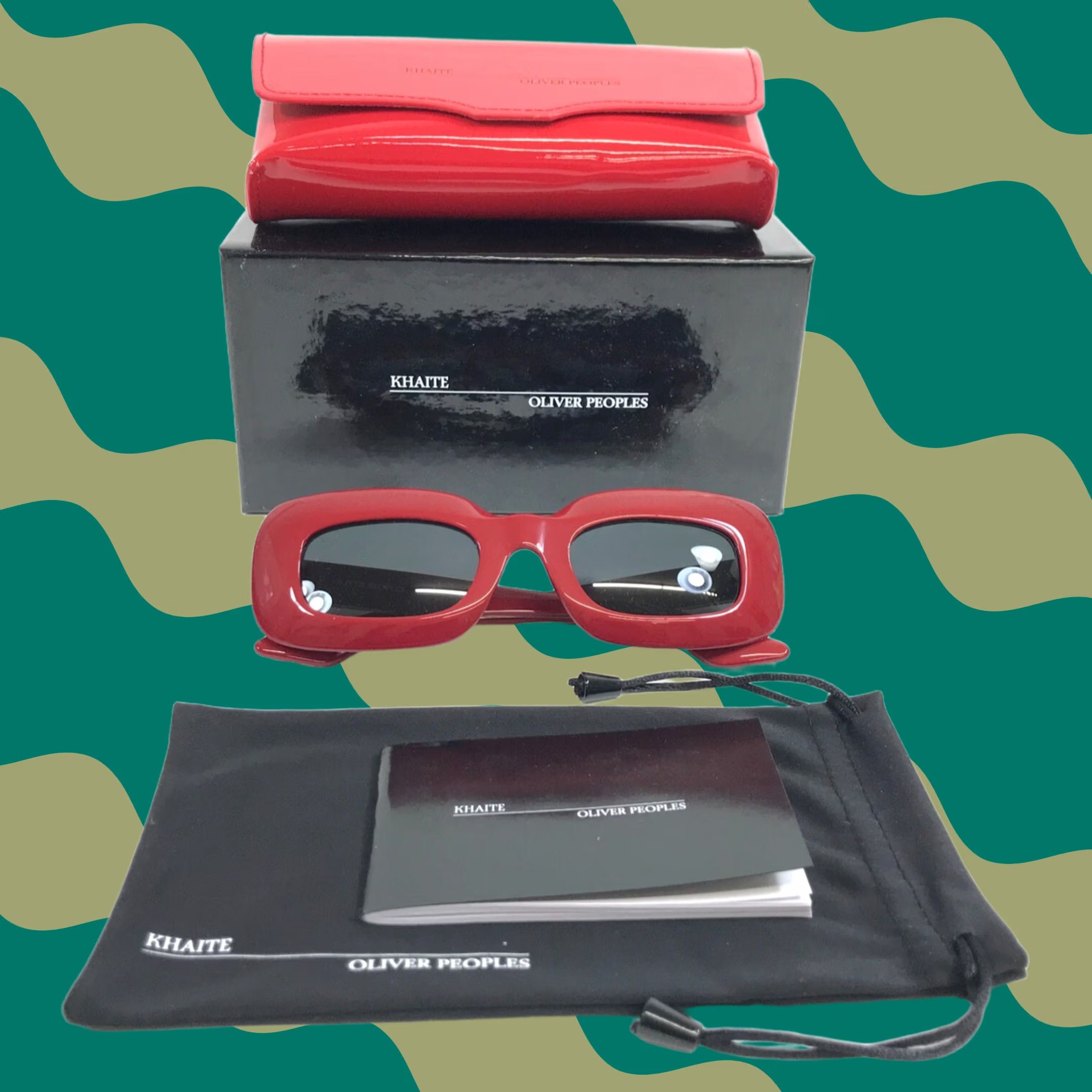 Oliver Peoples x KHAITE Sunglasses OV5549SU 178187 Polished Red with Gray Lenses Oliver Peoples x KHAITE Sunglasses OV5549SU 178187 1979C Red  main image 2