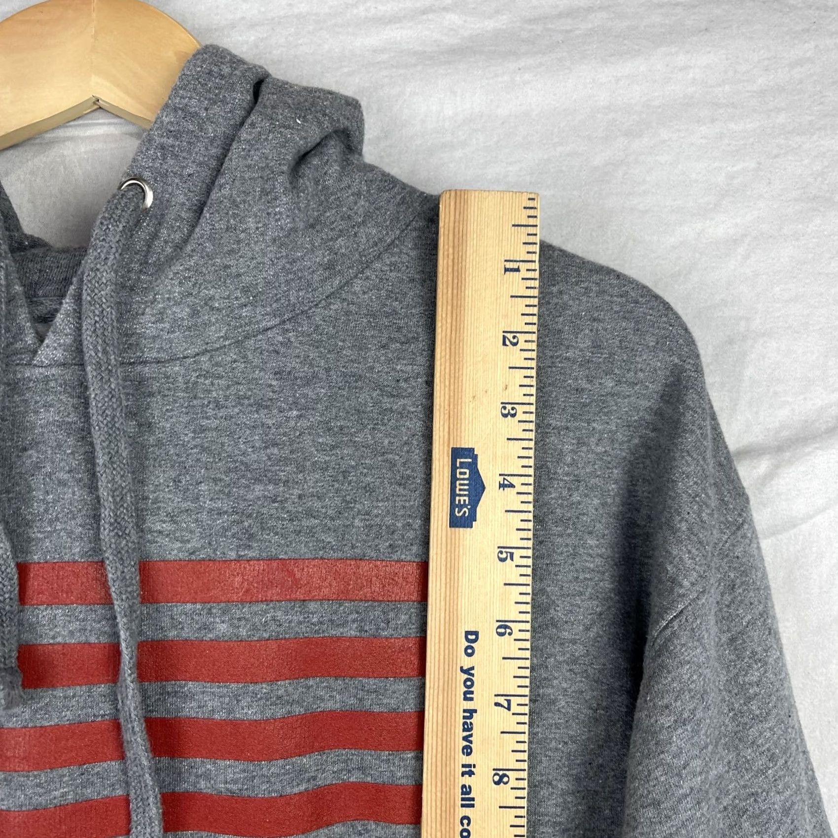 Vintage FMF Hoodie Mens Large Gray Sweatshirt Fleece Pullover Flying Machine Factory Graphic Print Hooded Pockets Logo Size US L / EU 52-54 / 3 - 5 Thumbnail