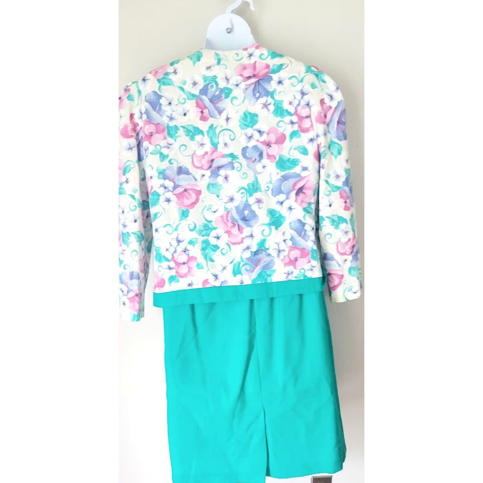 Vintage VINTAGE 80s Floral Skirt Suit Jacket 2 Pc ARS Concepts 14 Womens Golden Girls Look Bright floral Skirt Suit 1980s Women Size 36" / US 14 / IT 50 - 4 Thumbnail