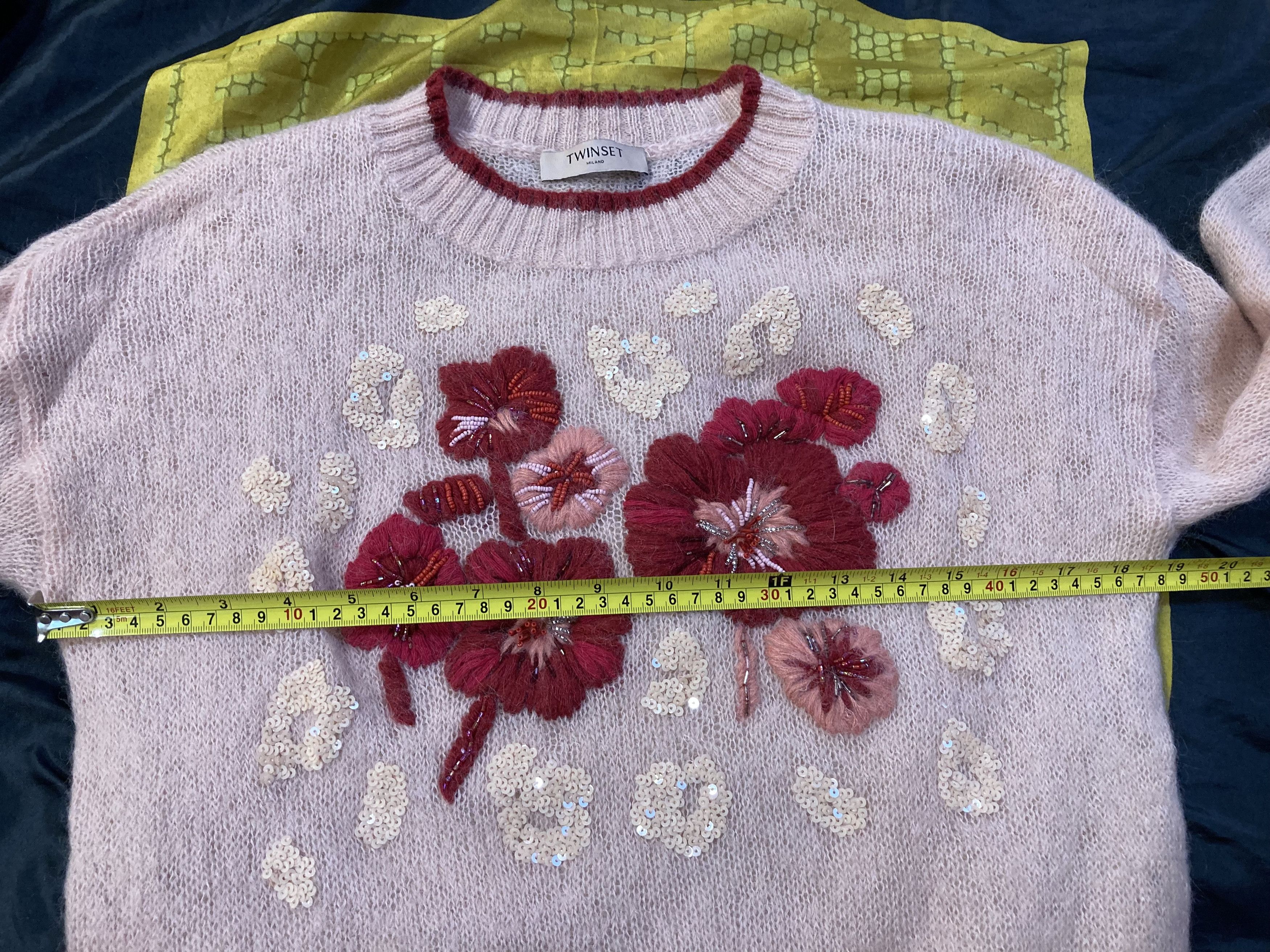 TWINSET Twinset Milano Floral embroidery pullover in peach color Size XS / US 0-2 / IT 36-38 - 10 Thumbnail