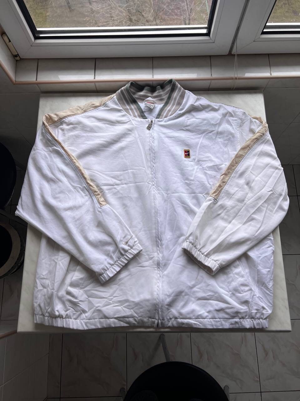 Nike × Vintage 90s Nike Vintage Challenge Court Cotton Bomber Jacket Size US XXL / EU 58 / 5 - 11 Thumbnail