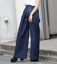 John Lawrence Sullivan Rigid Denim Wide Pants