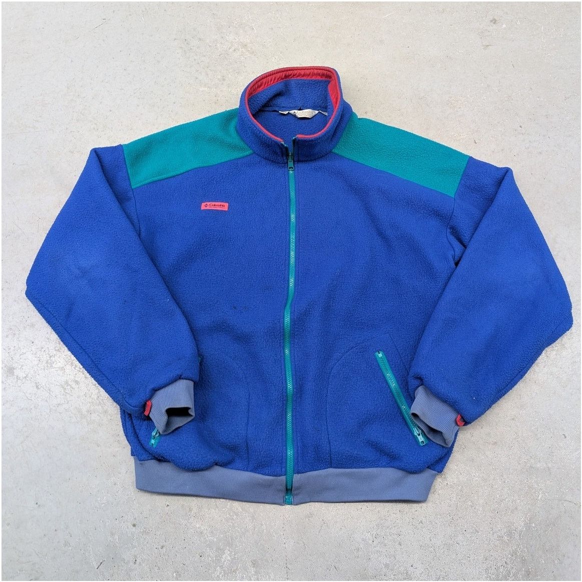 Columbia × Vintage Vintage 90s Columbia Sportswear Blue Fleece Sweater Size US XL / EU 56 / 4 - 1 Thumbnail