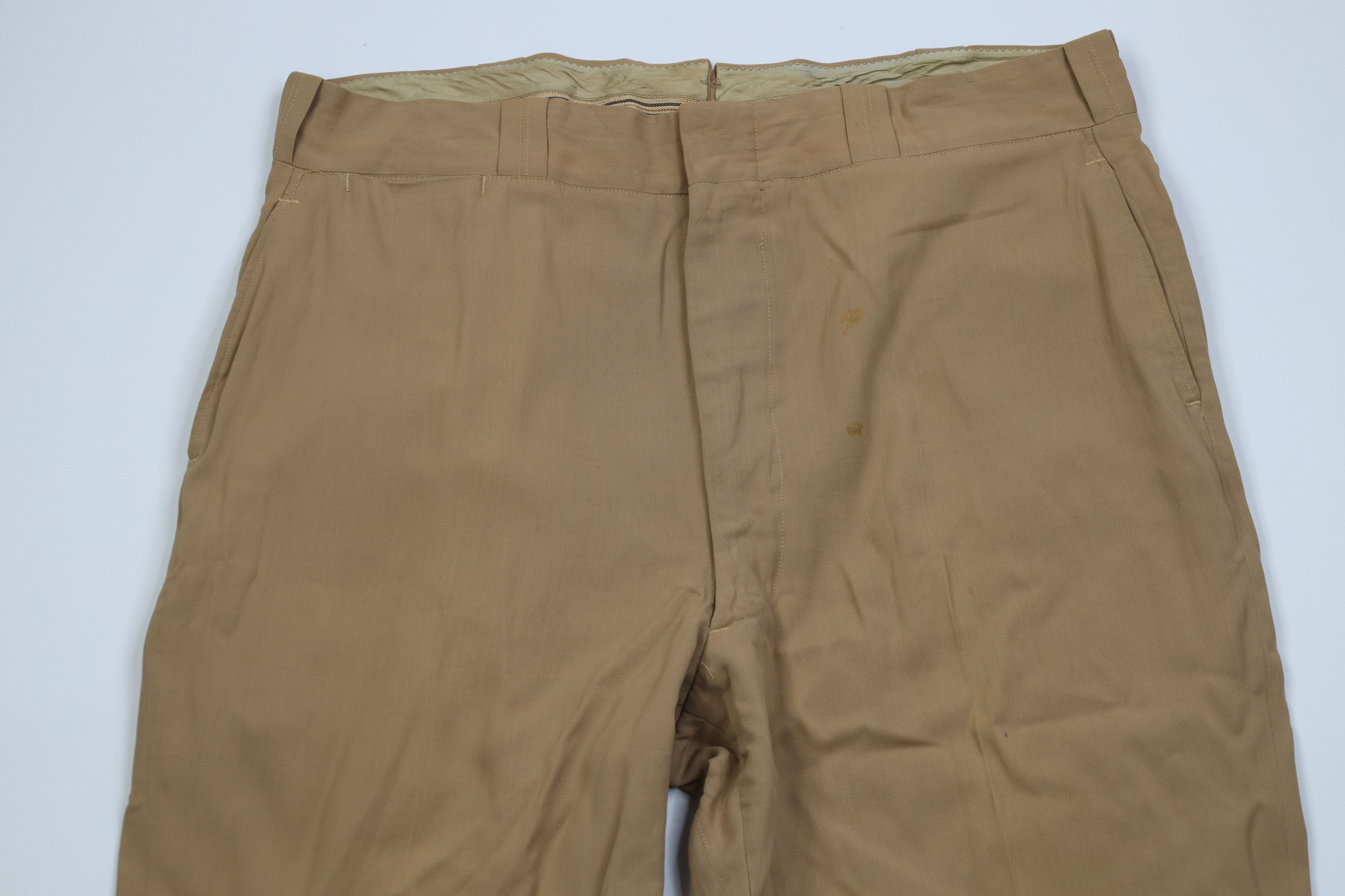 Vintage Vintage 50s Rockabilly Gabardine Wide Leg Chino Pants USA Size US 38 / EU 54 - 2 Thumbnail