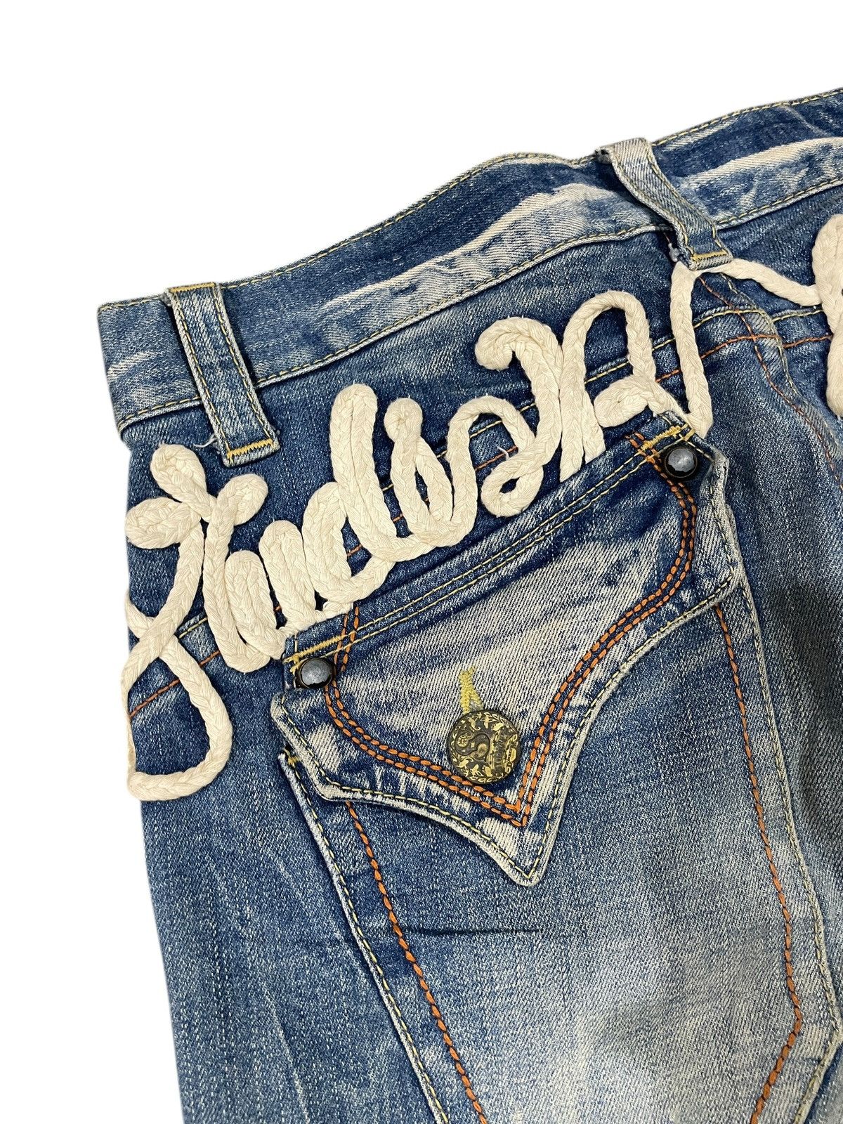 If Six Was Nine Flared Stonewash Jeans Size US 35 - 15 Thumbnail