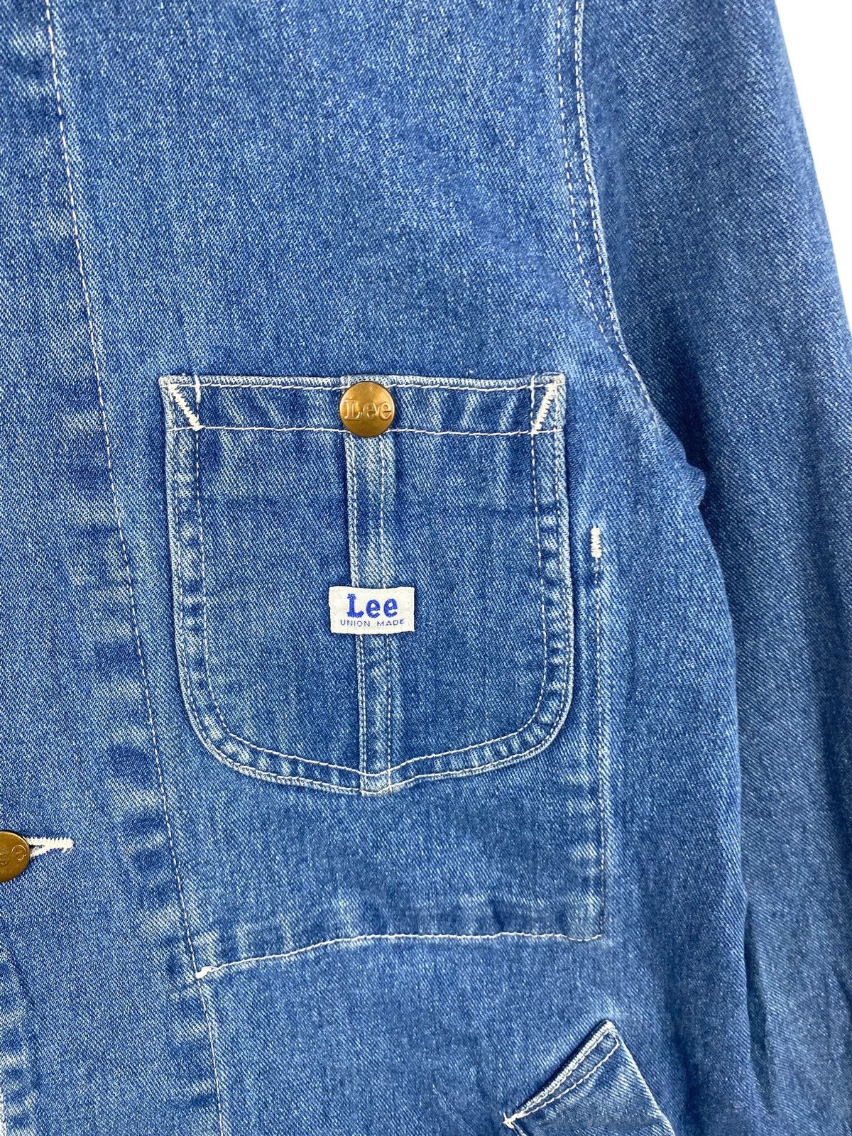 Lee Vintage LEE Sherpa Denim Chore Coat Jacket Workwear Rancher Size L / US 10 / IT 46 - 7 Thumbnail