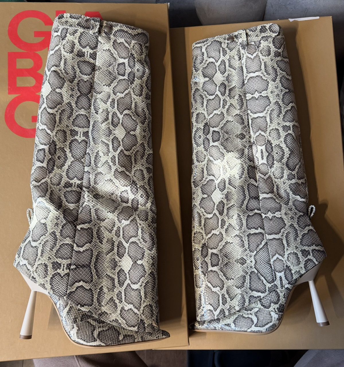 GIA BORGHINI Gia Borghini Florence Synthetic Python 9050, Size US 6, Size US 6 / IT 36 - 3 Thumbnail