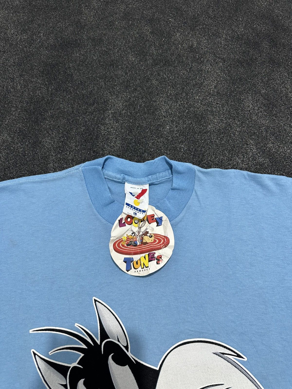 Warner Bros Vintage 90s Deadstock Looney Tunes Sylvester Cat T-Shirt Size US L / EU 52-54 / 3 - 3 Thumbnail