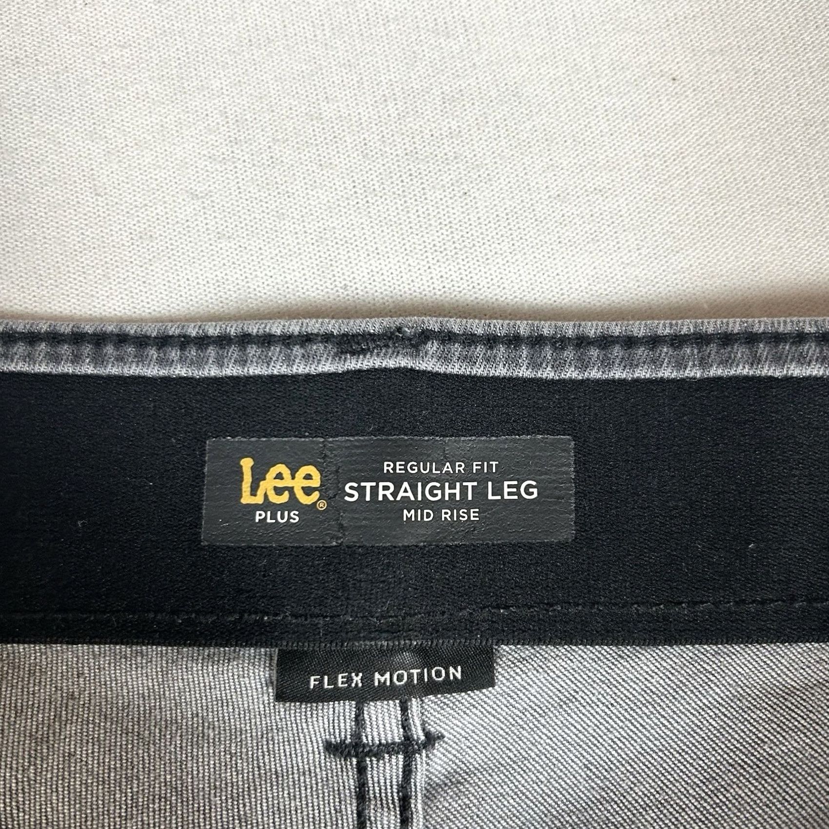 Lee Lee Chino Pants Women's 18W Gray Mid Rise Straight Leg Regular Fit 30in Inseam Size 40" / US 18 - 5 Thumbnail