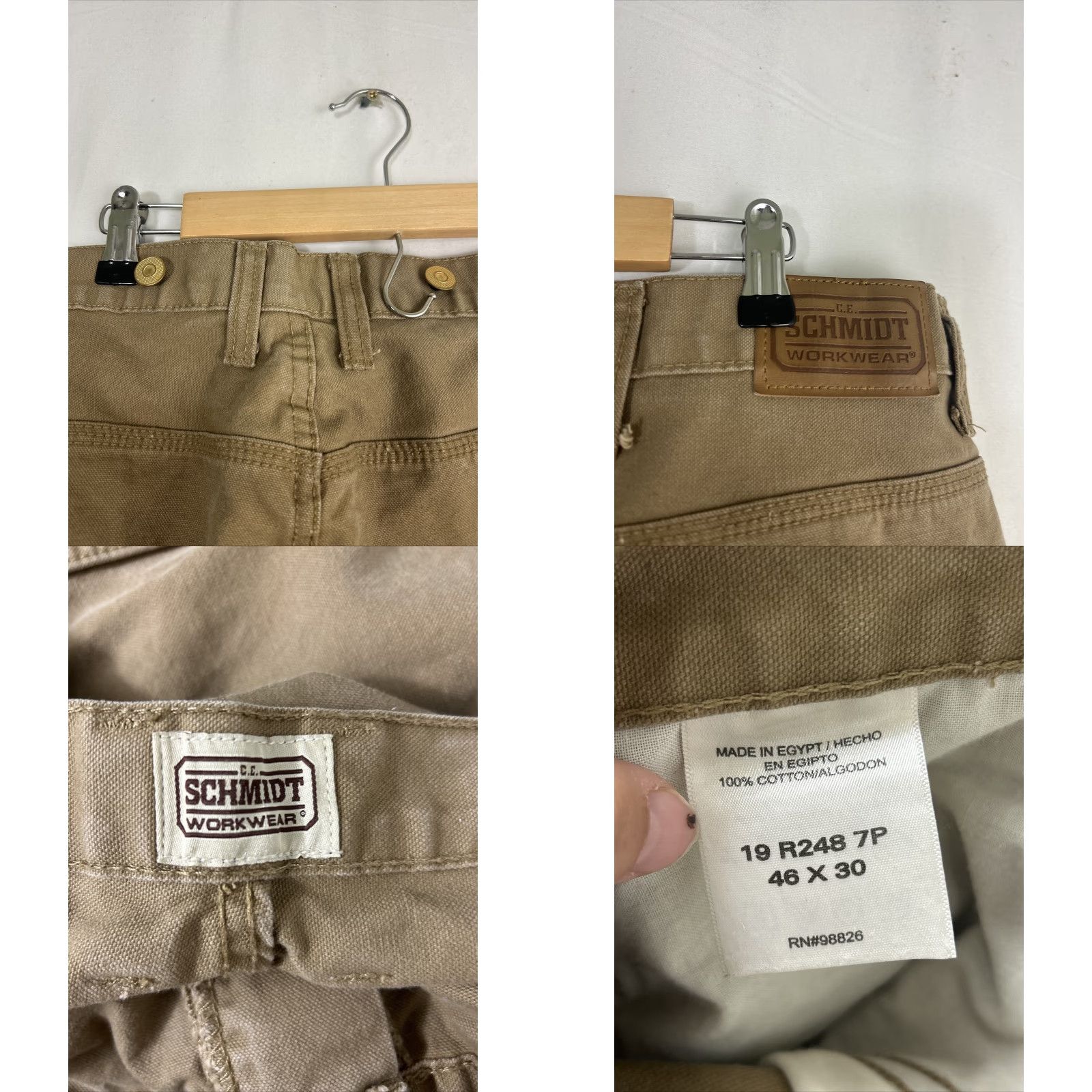 Vintage VINTAGE C.E. Schmidt Workwear Mens Pants Carpenter Beige 46x30 Inseam 30 Utility Stains Mens Regular Size US 30 / EU 46 - 10 Thumbnail