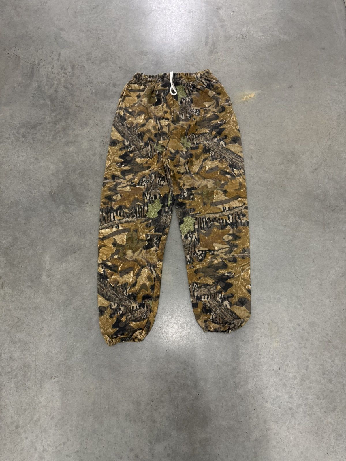 Realtree Jerzees Realtree Camo Sweatpants 90s USA Dark Green Brown Size US 30 / EU 46 - 7 Thumbnail