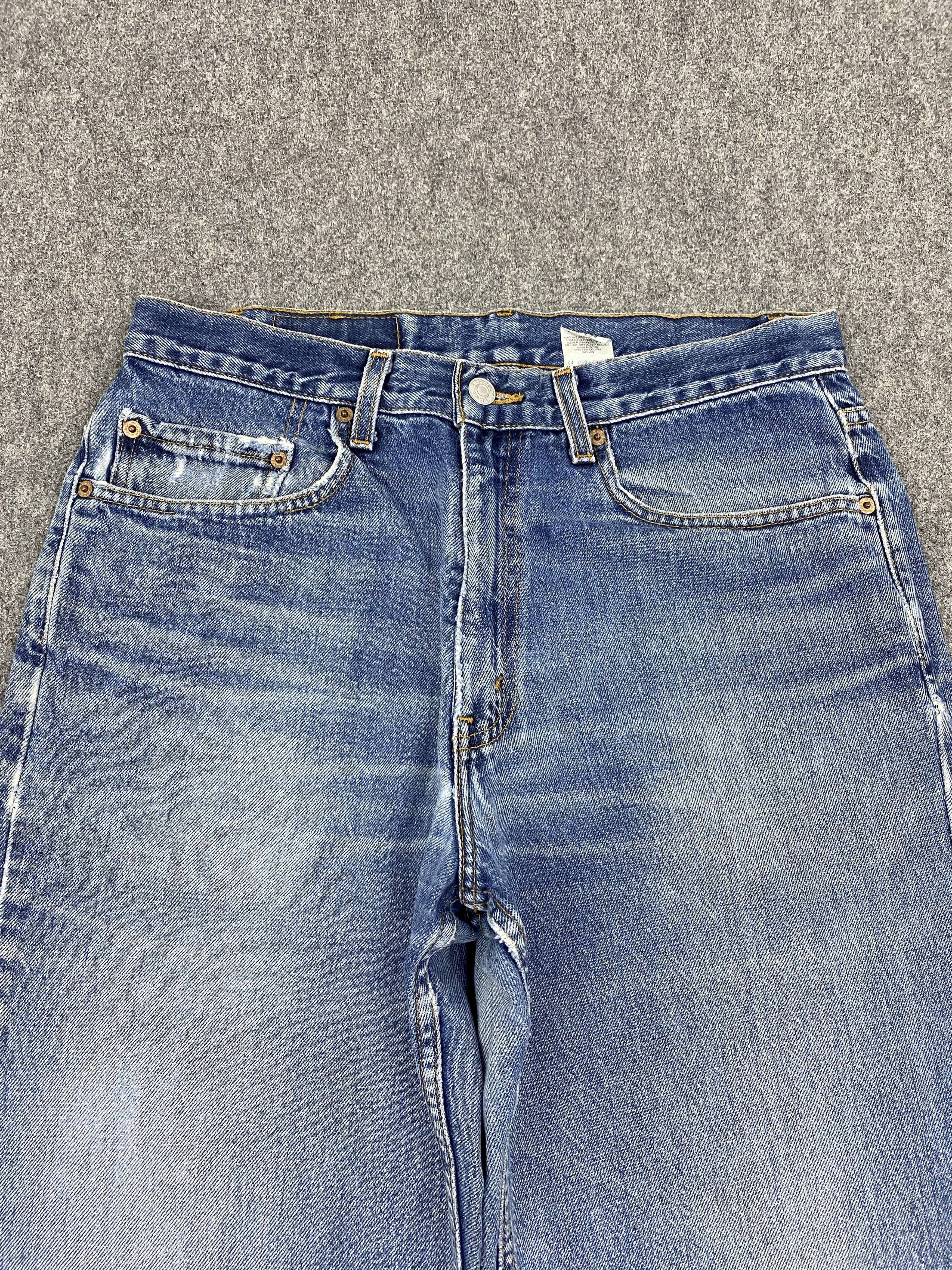 Levi's Vintage 90s Levis 550 Relaxed Fit Faded Blue Jeans DP2716 Size US 32 / EU 48 - 2 Thumbnail