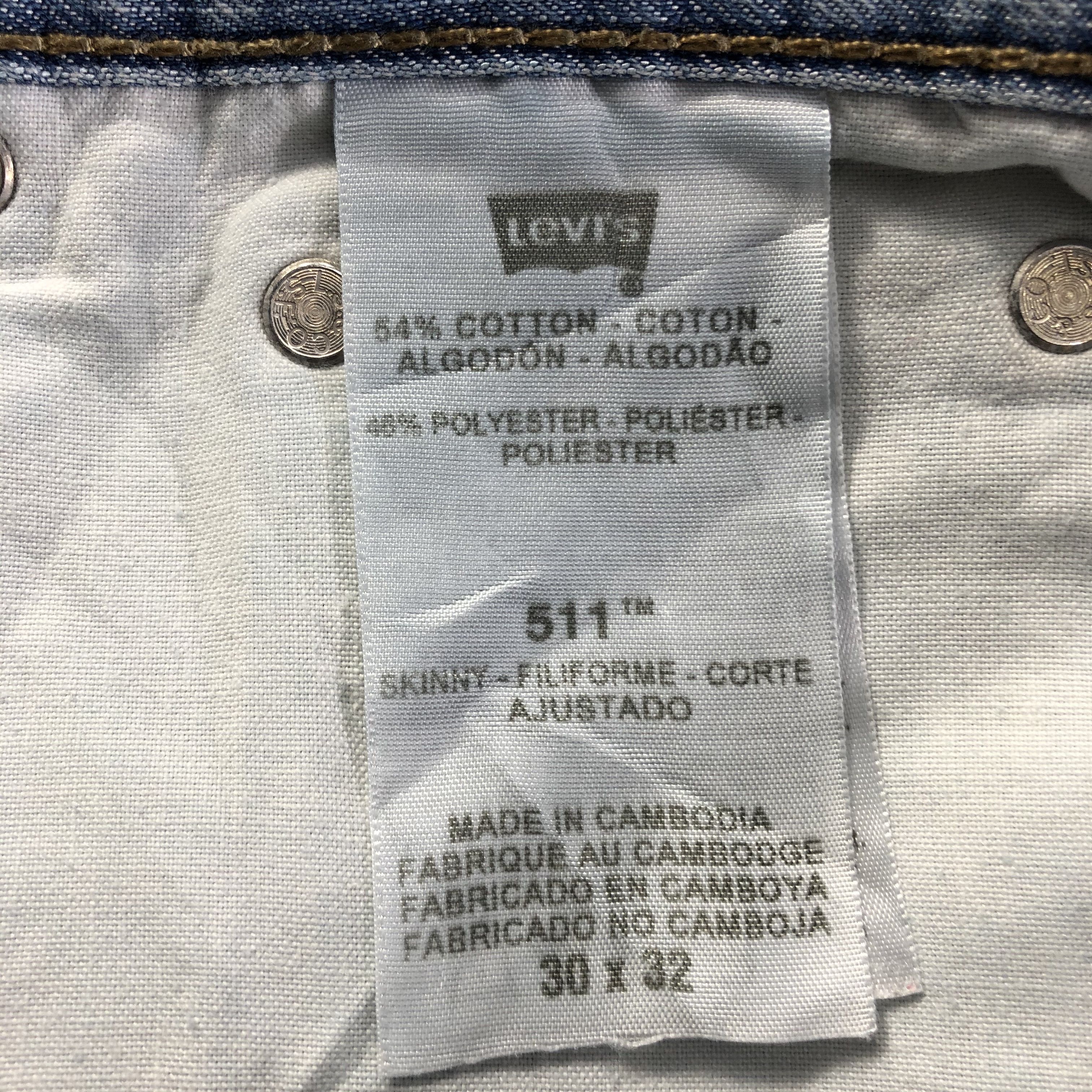 Levi's Vintage Blue Wash Levis 511 Jeans-J4501 Size US 29 - 10 Thumbnail
