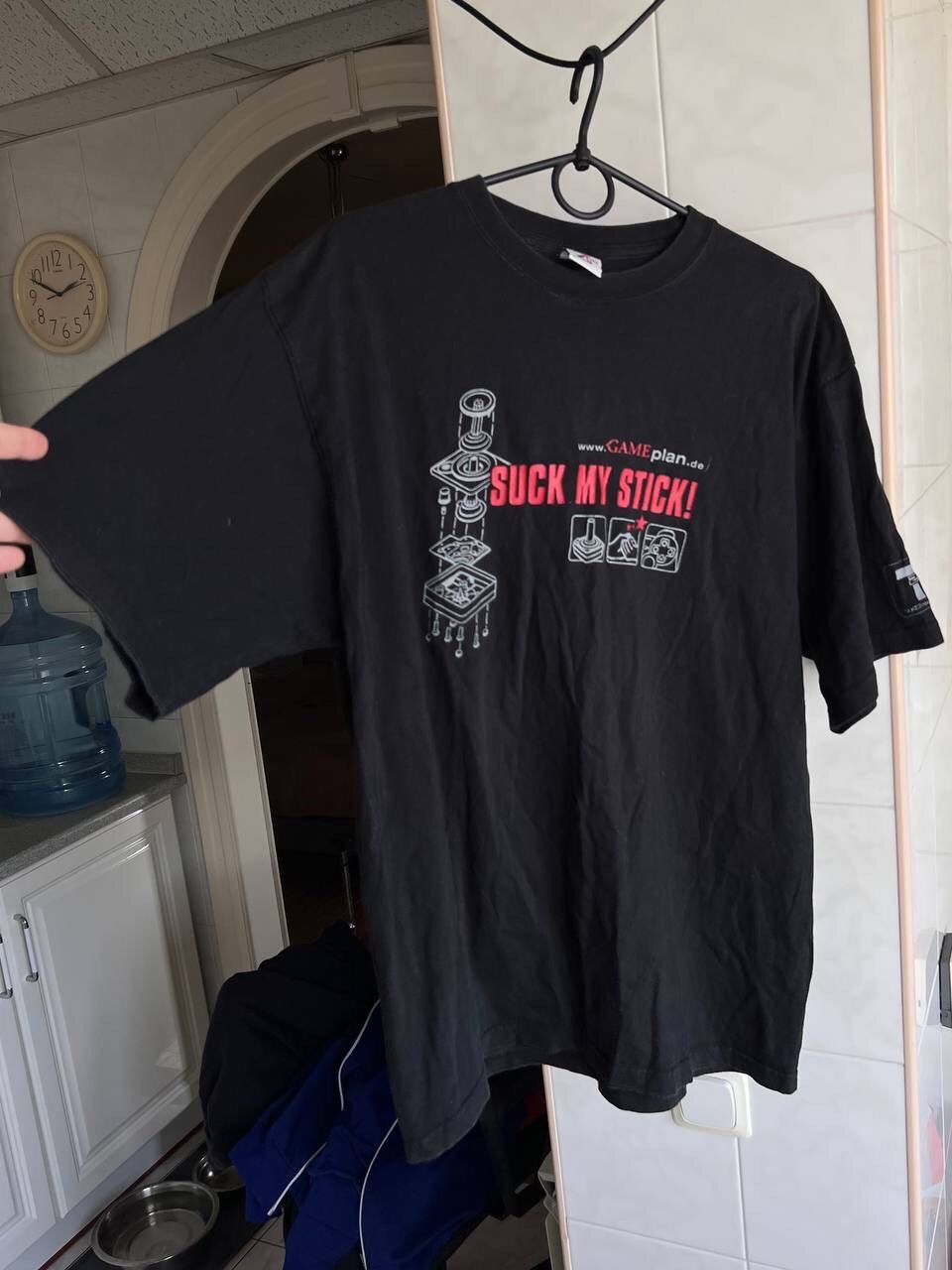Jerzees Vintage Humor Tee "Suck My Stick" T-Shirt USED Gaming Tee Size US L / EU 52-54 / 3 - 7 Thumbnail