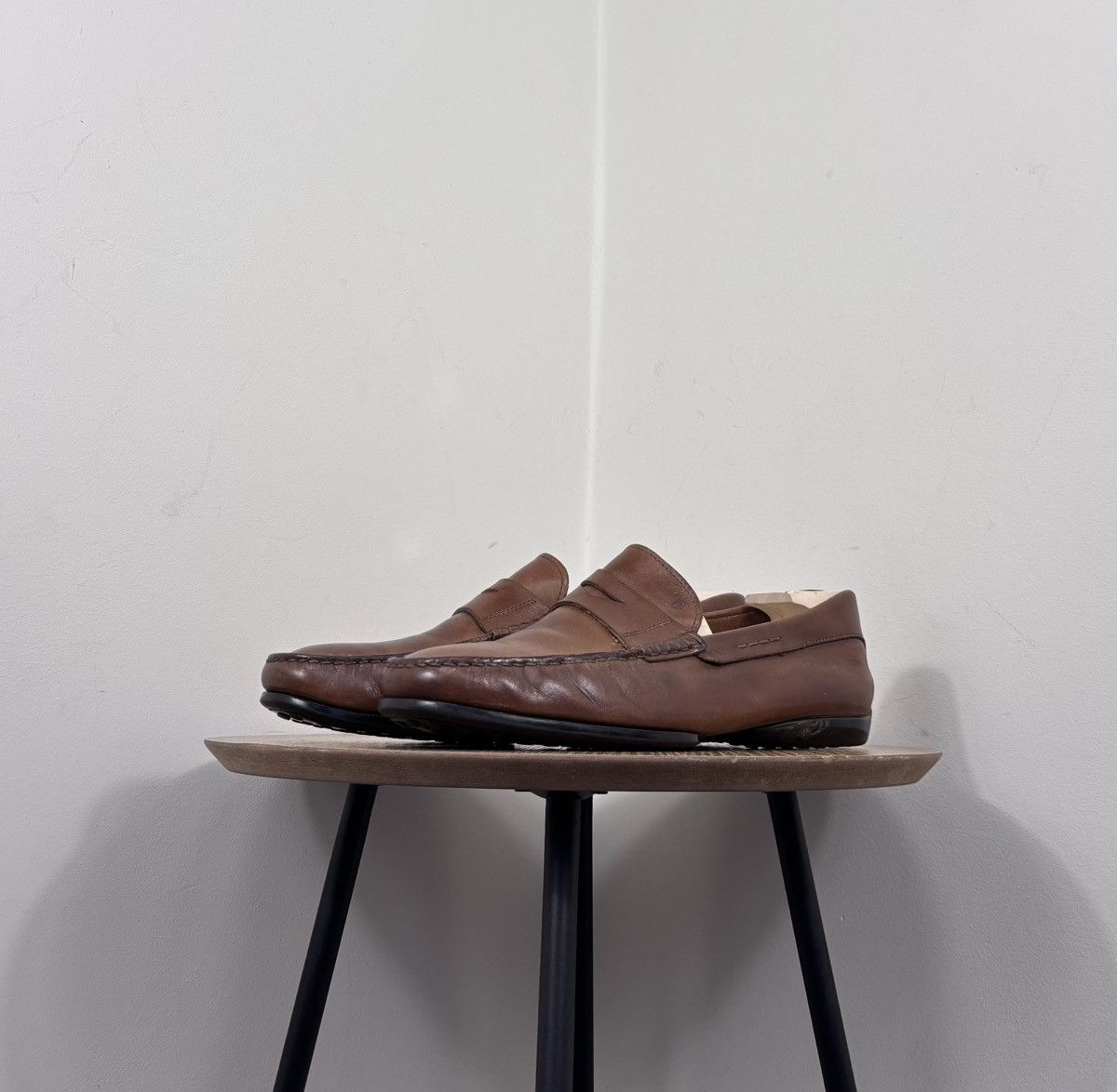 Tod's Tod’s Men’s Brown Leather Gommino Penny Loafers Shoes Size US 9 / EU 42 - 9 Thumbnail